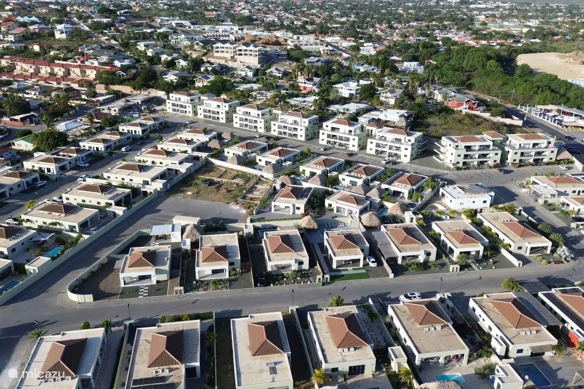 Vue aérienne de la station balnéaire Elisabeth.