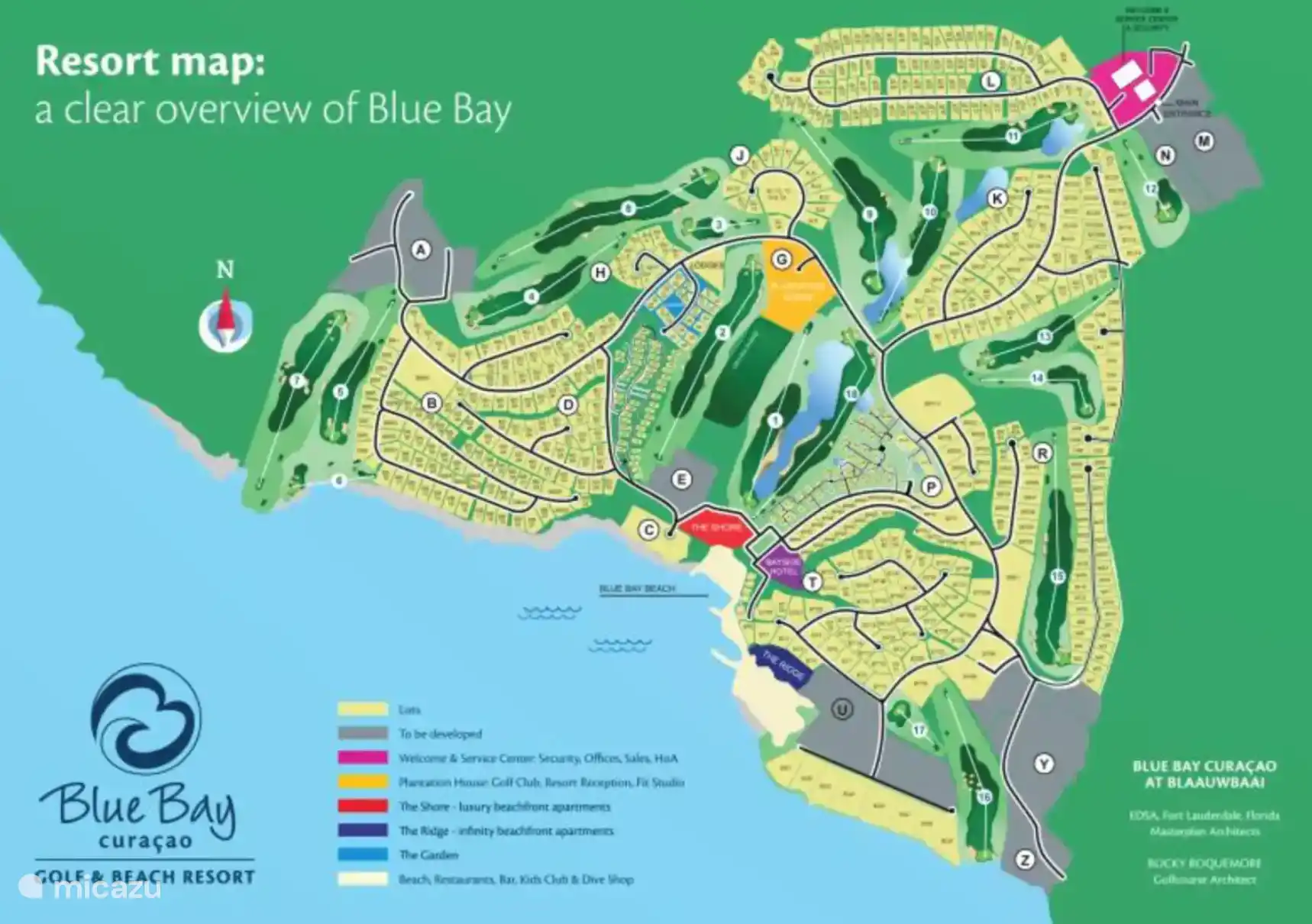 Karte Blue Bay