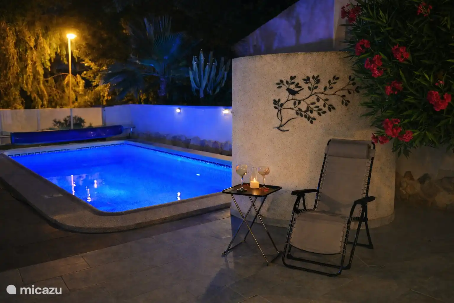Zwembad met verlichting 