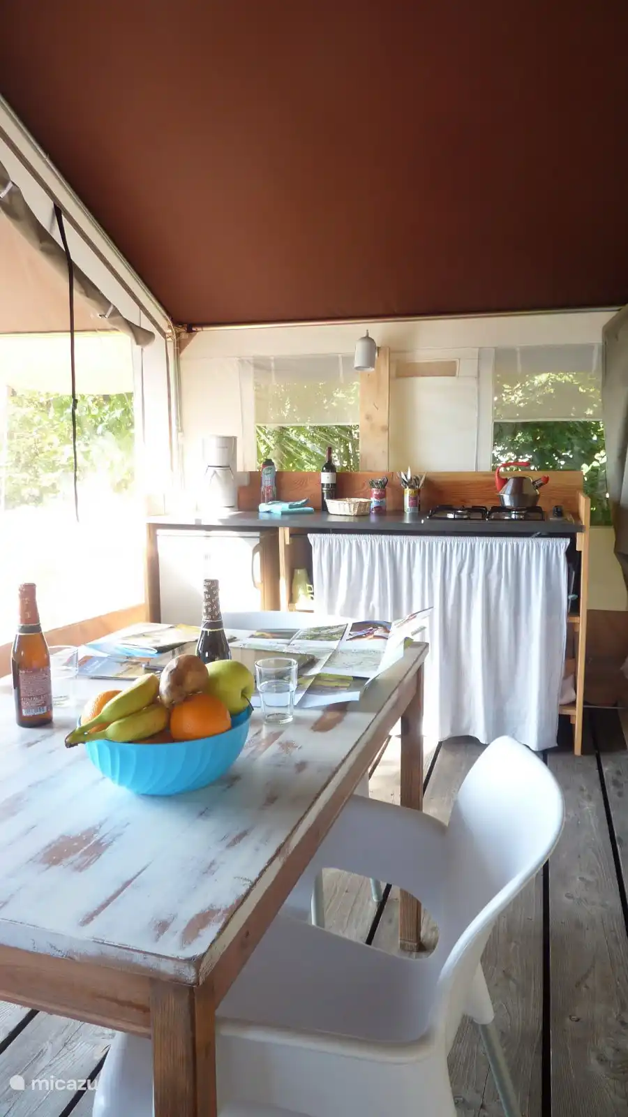 Keuken met 4 pits gasstel