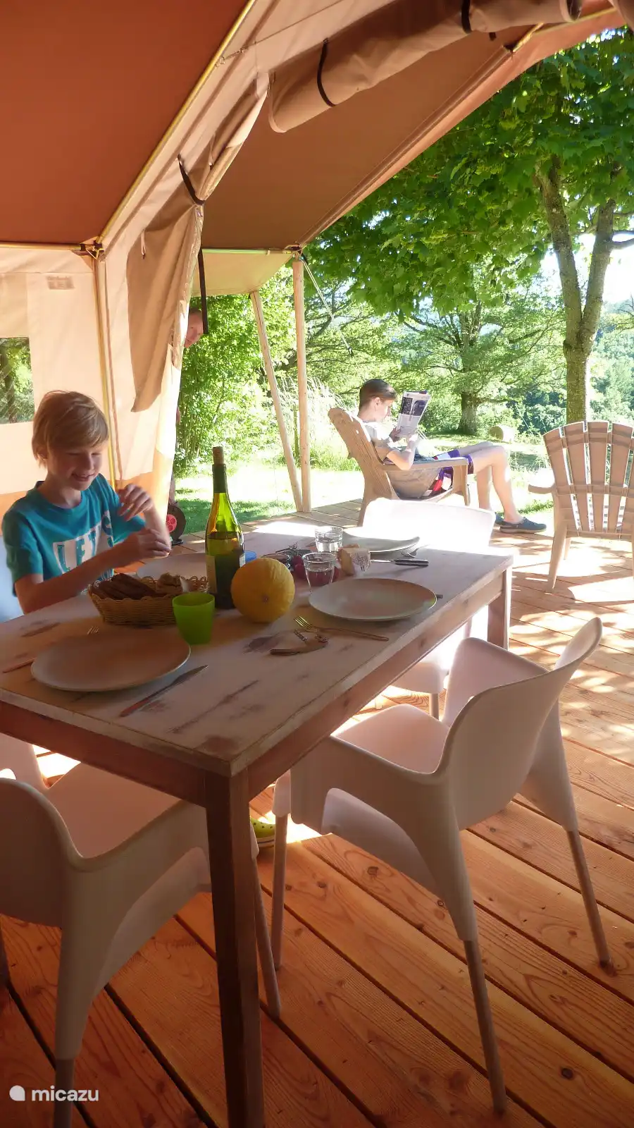 Uitzicht vanuit de tent