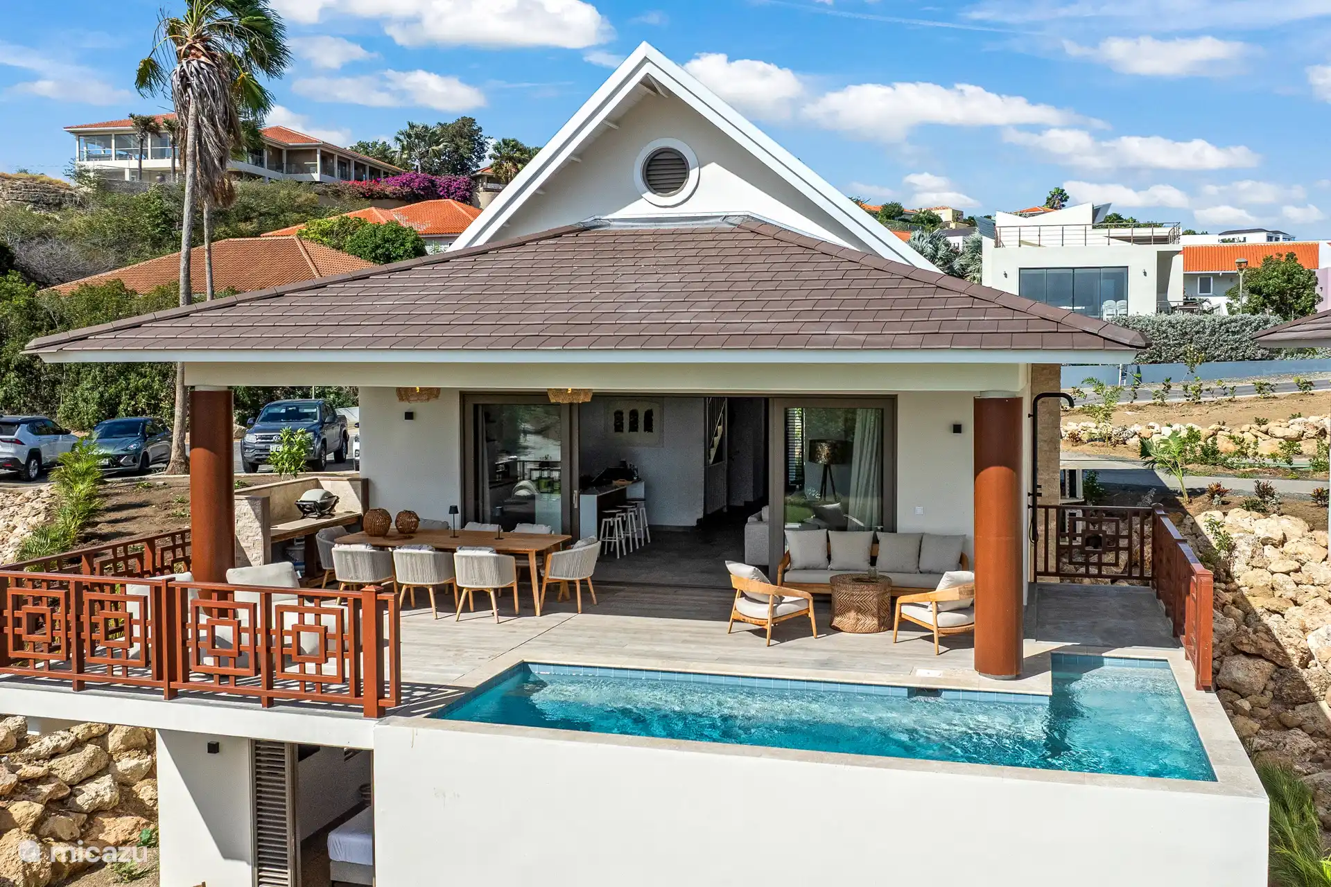 Parking space available next to the villa.