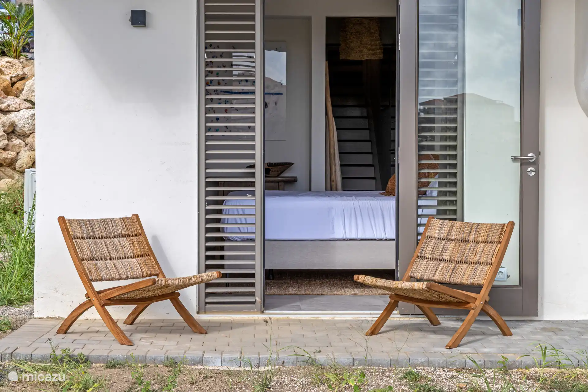 Outside patio off bedroom 4 - ideal for guests who appreciate some extra peace and quiet.