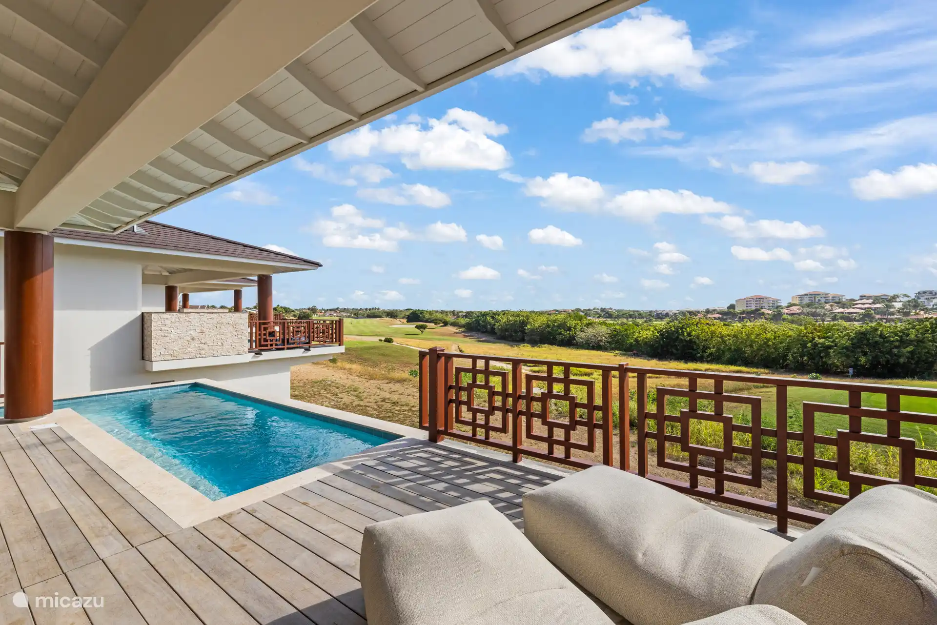 Enjoy panoramic views over the golf course, relax by your private pool, and walk to one of Curaçao's most beautiful beaches.