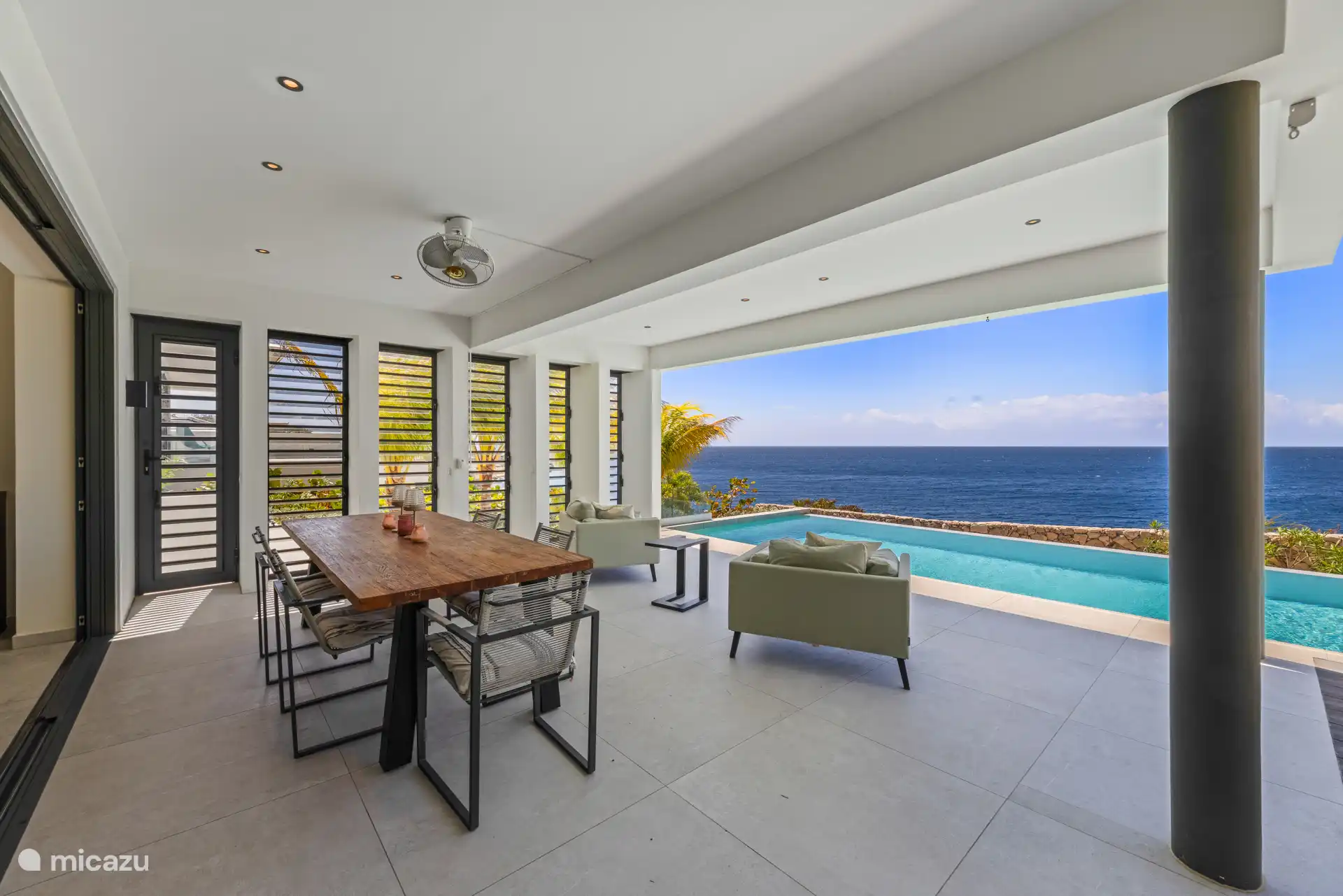 Panoramablick über das Karibische Meer.