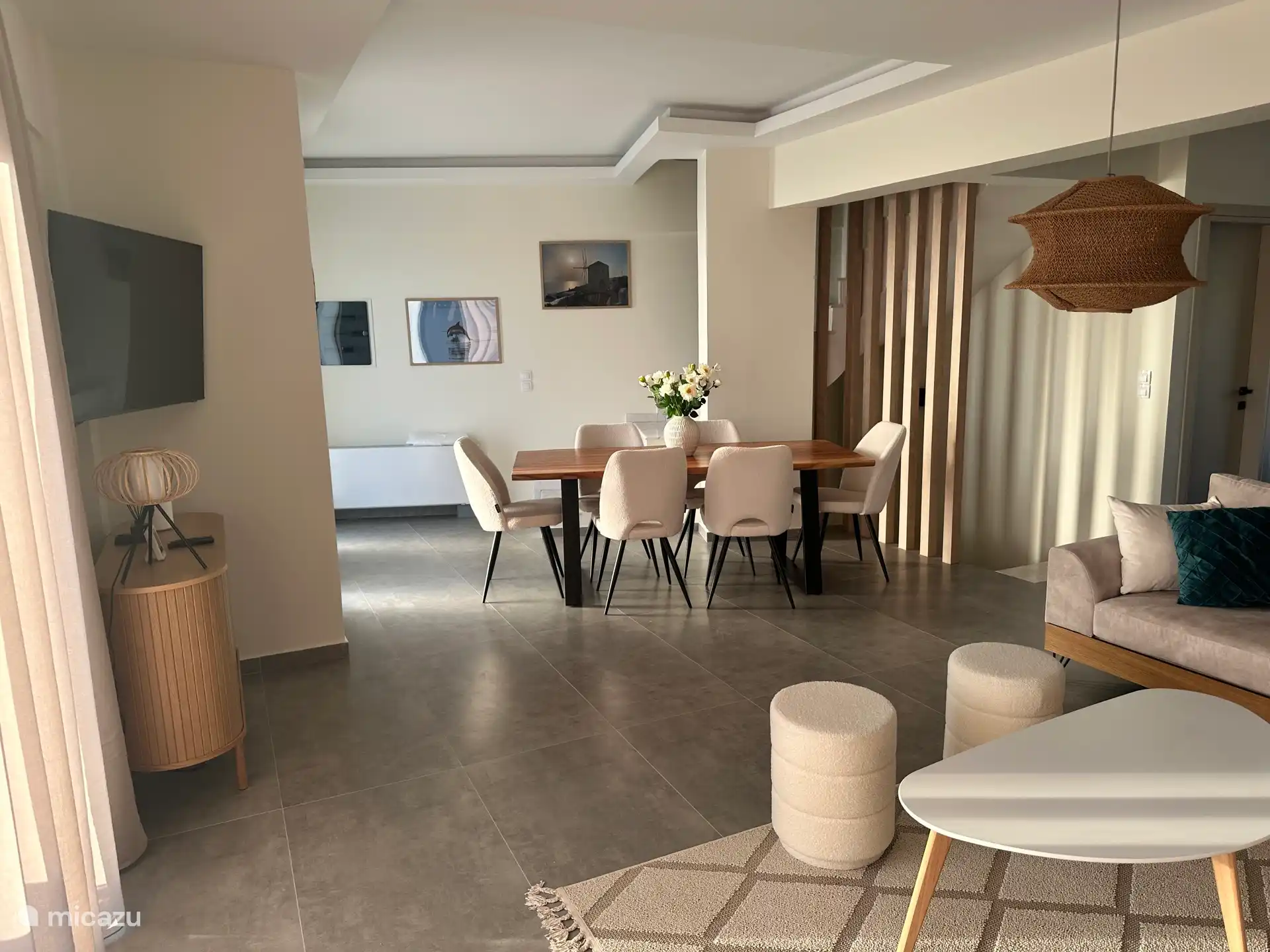 Perfect space for dinner inside if desired