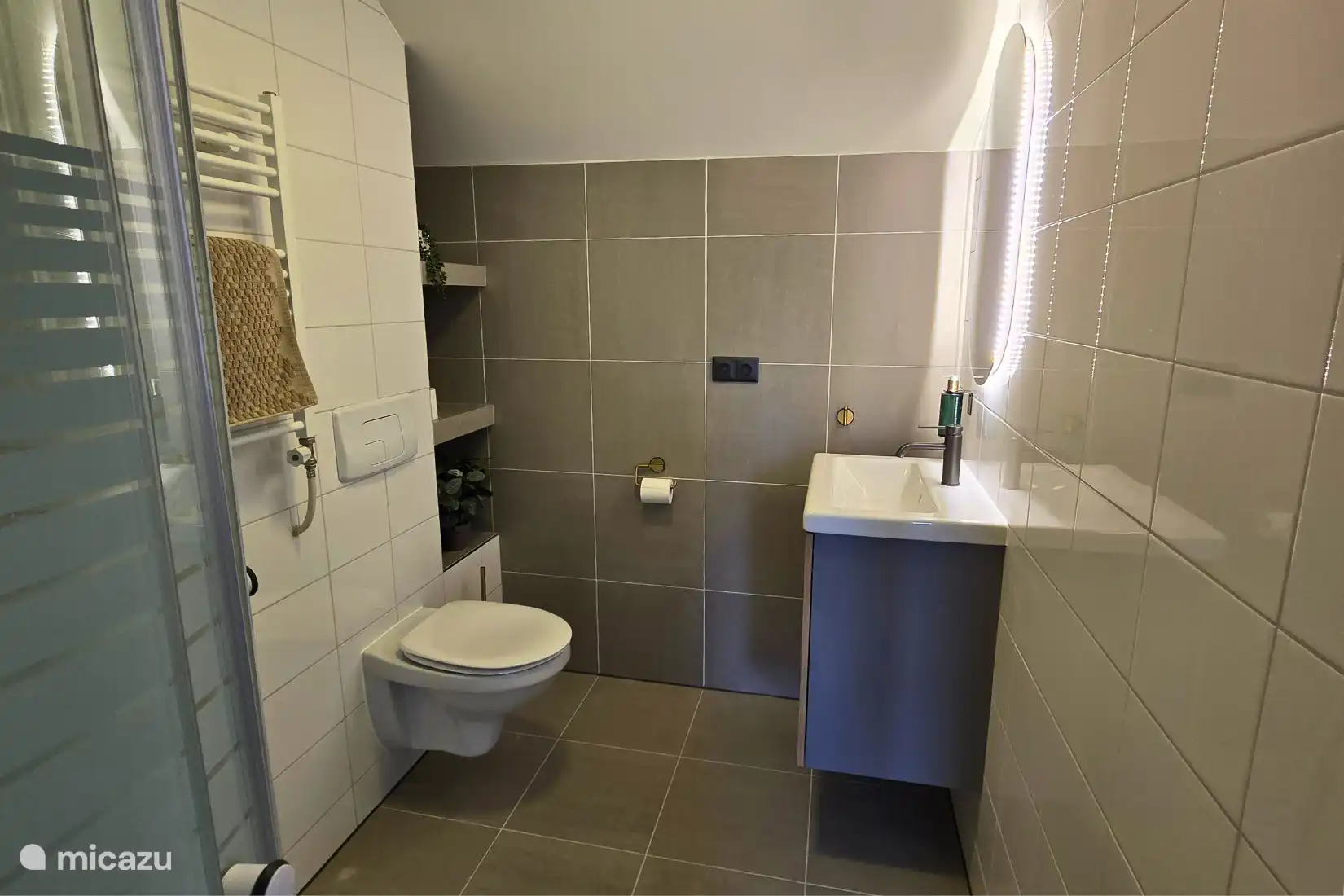 Bathroom with shower and toilet
