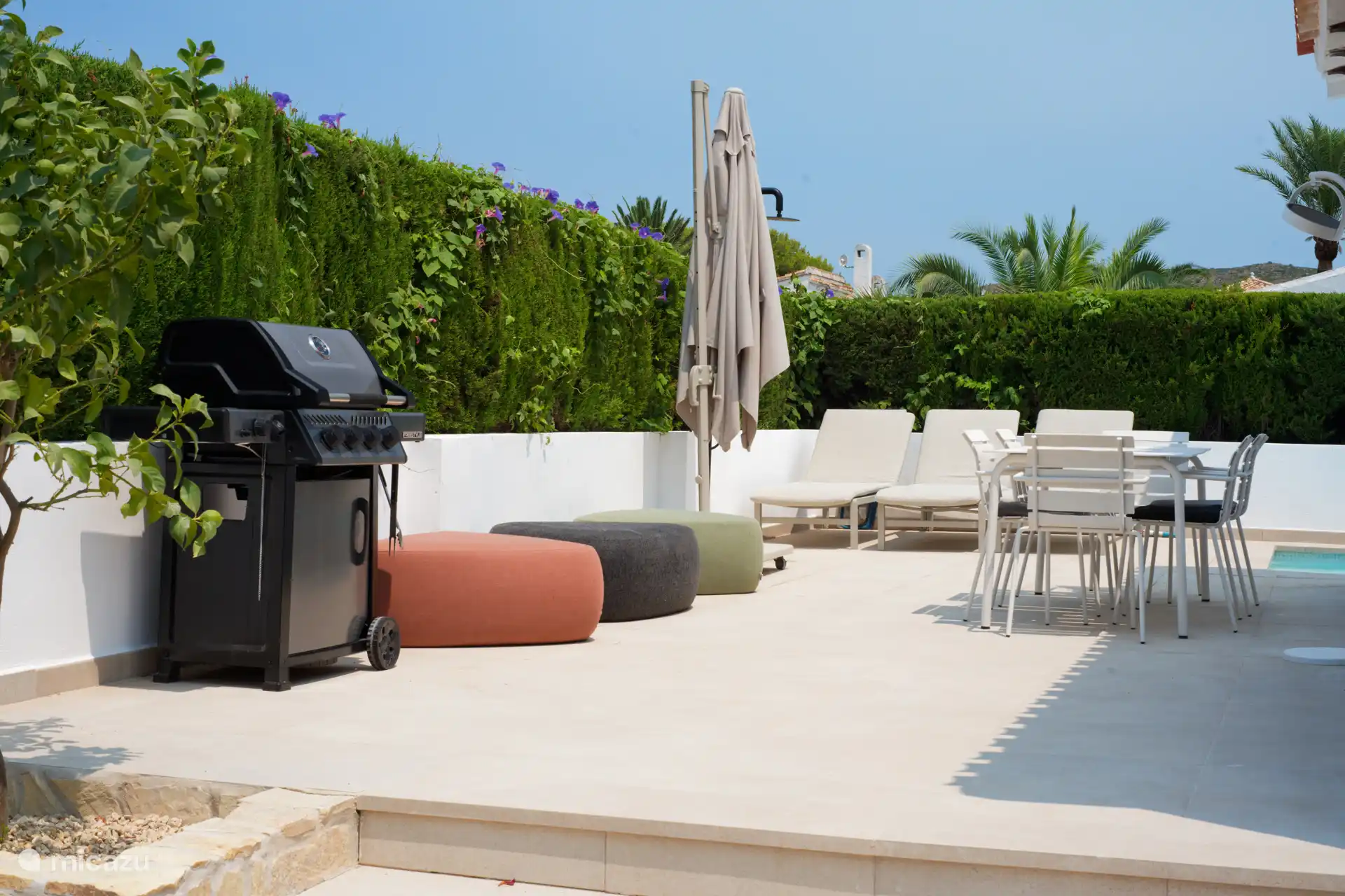 Terraza con barbacoa