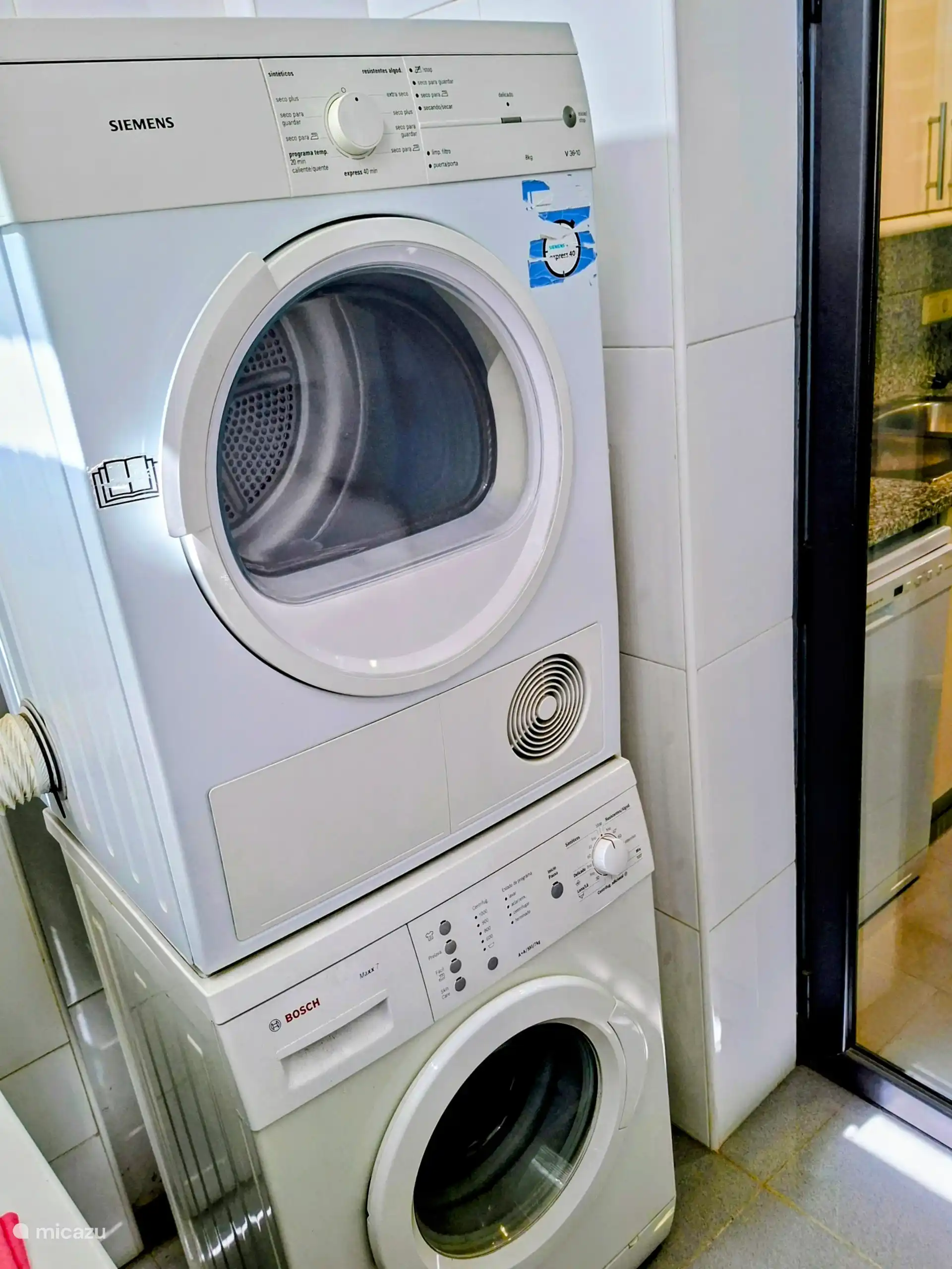 Washer and dryer