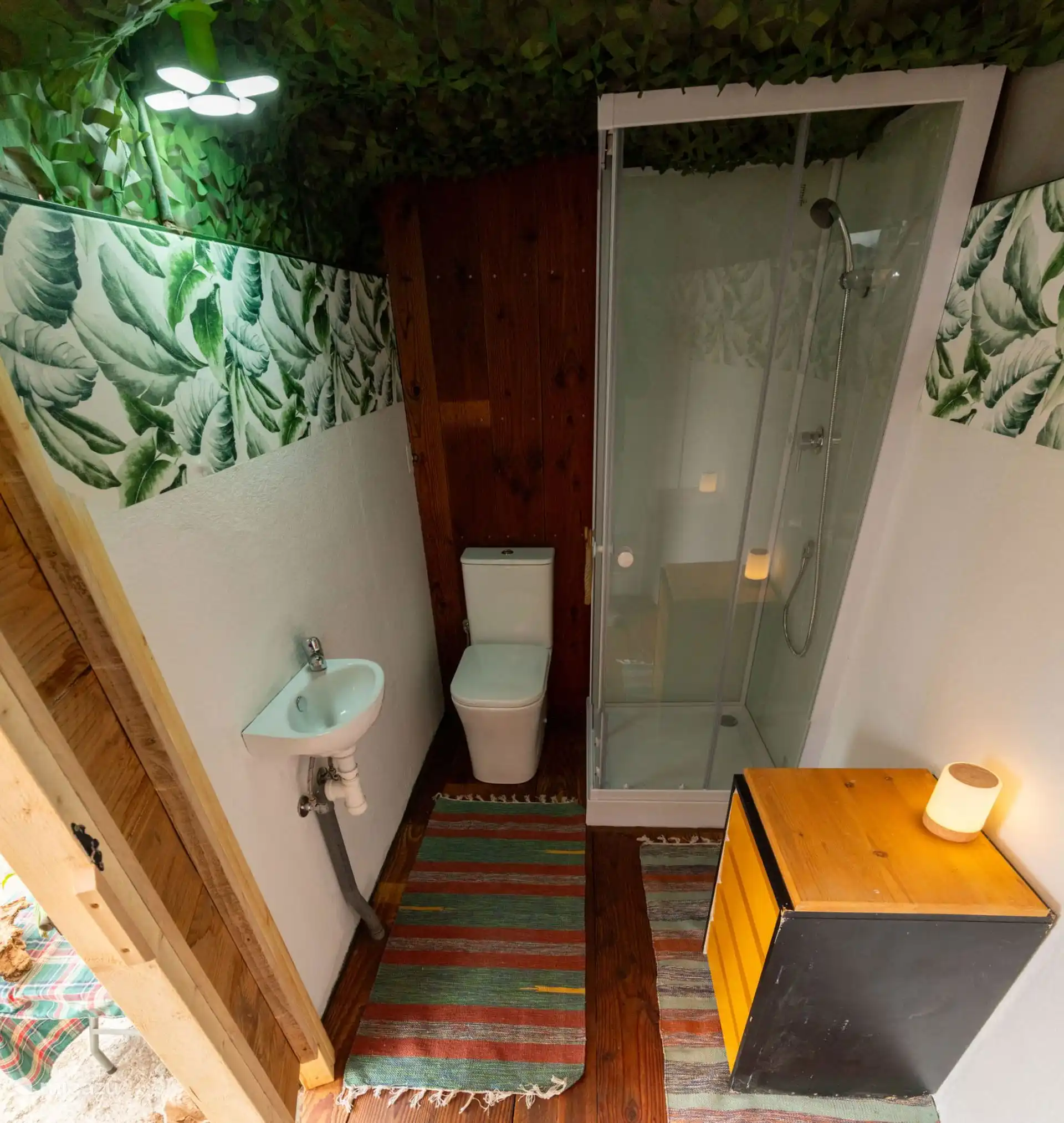 Baño en el carro de caballos convertido