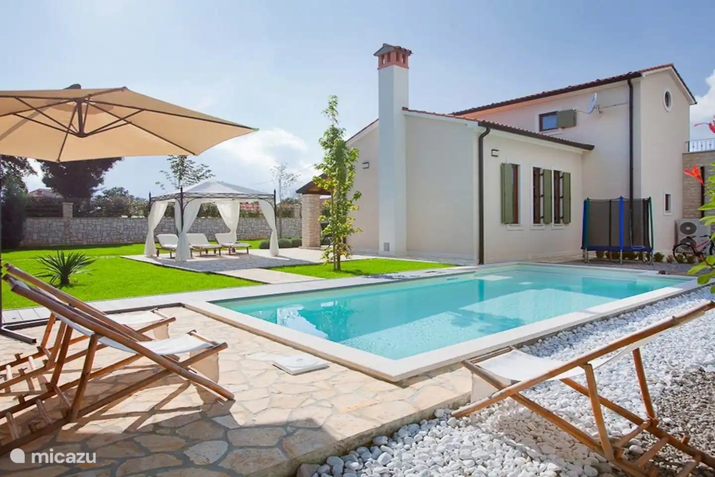 The villa with private pool