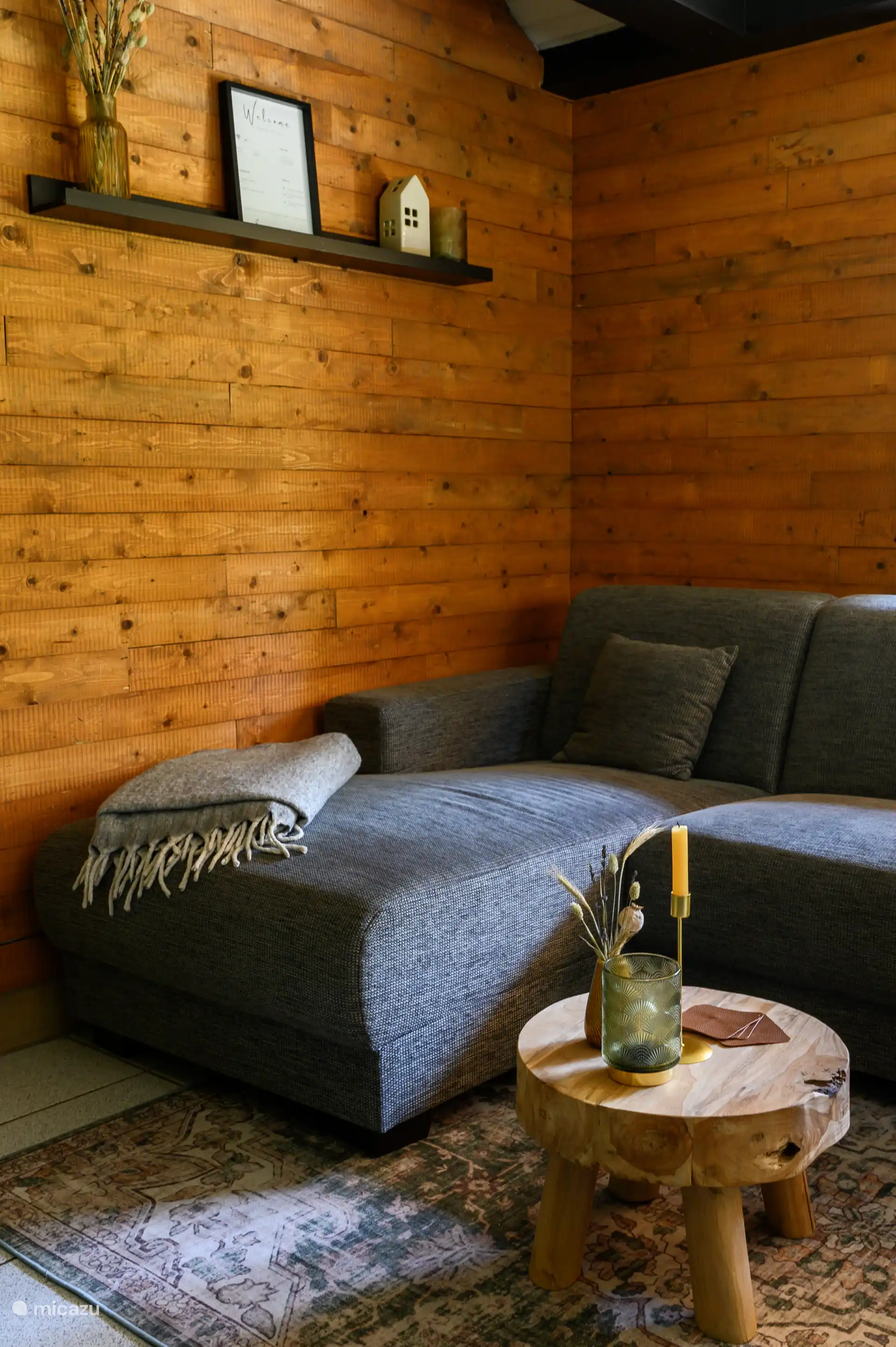 Cozy sitting area where you can relax after a day outside.