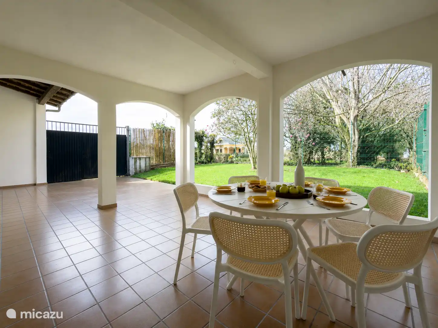 Terras en tuin