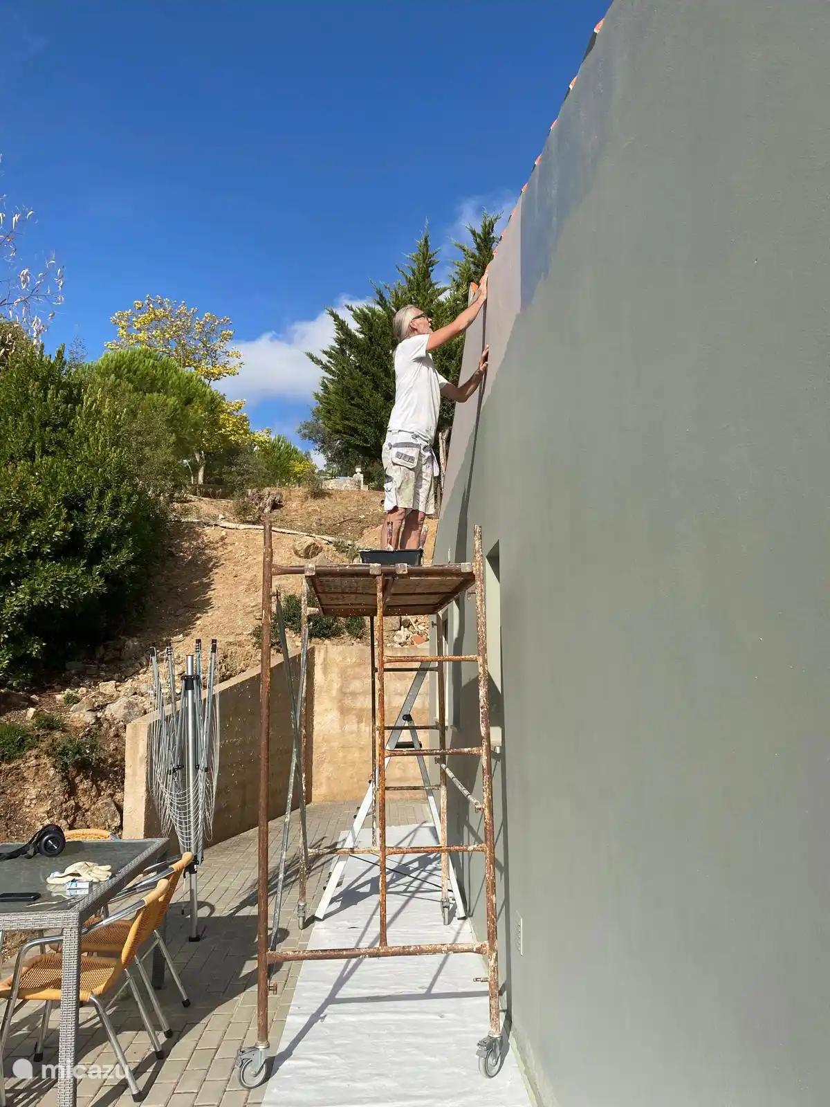 In deze kleur is het huis pas geschilderd