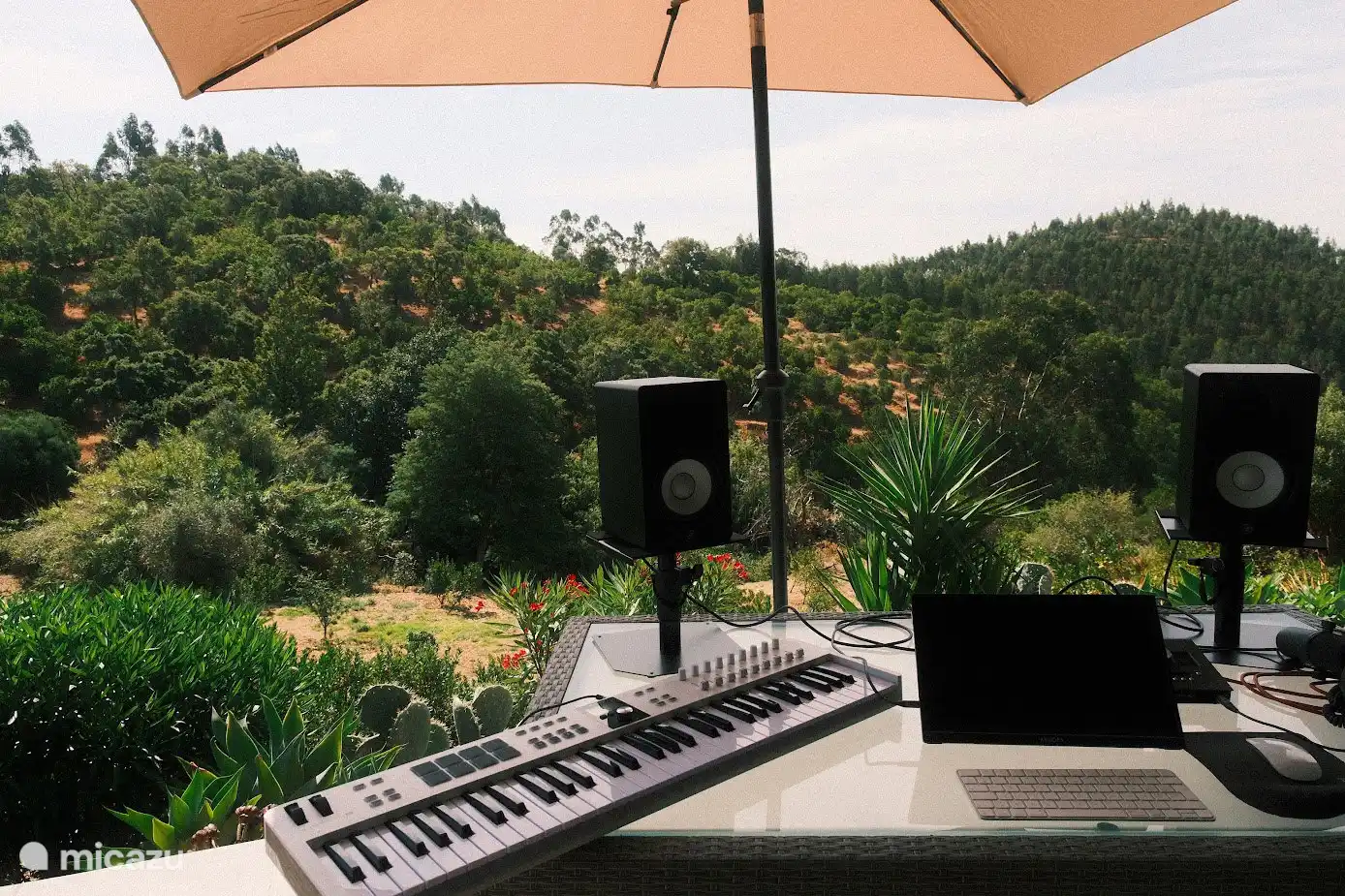 songwriting camp op het boventerras