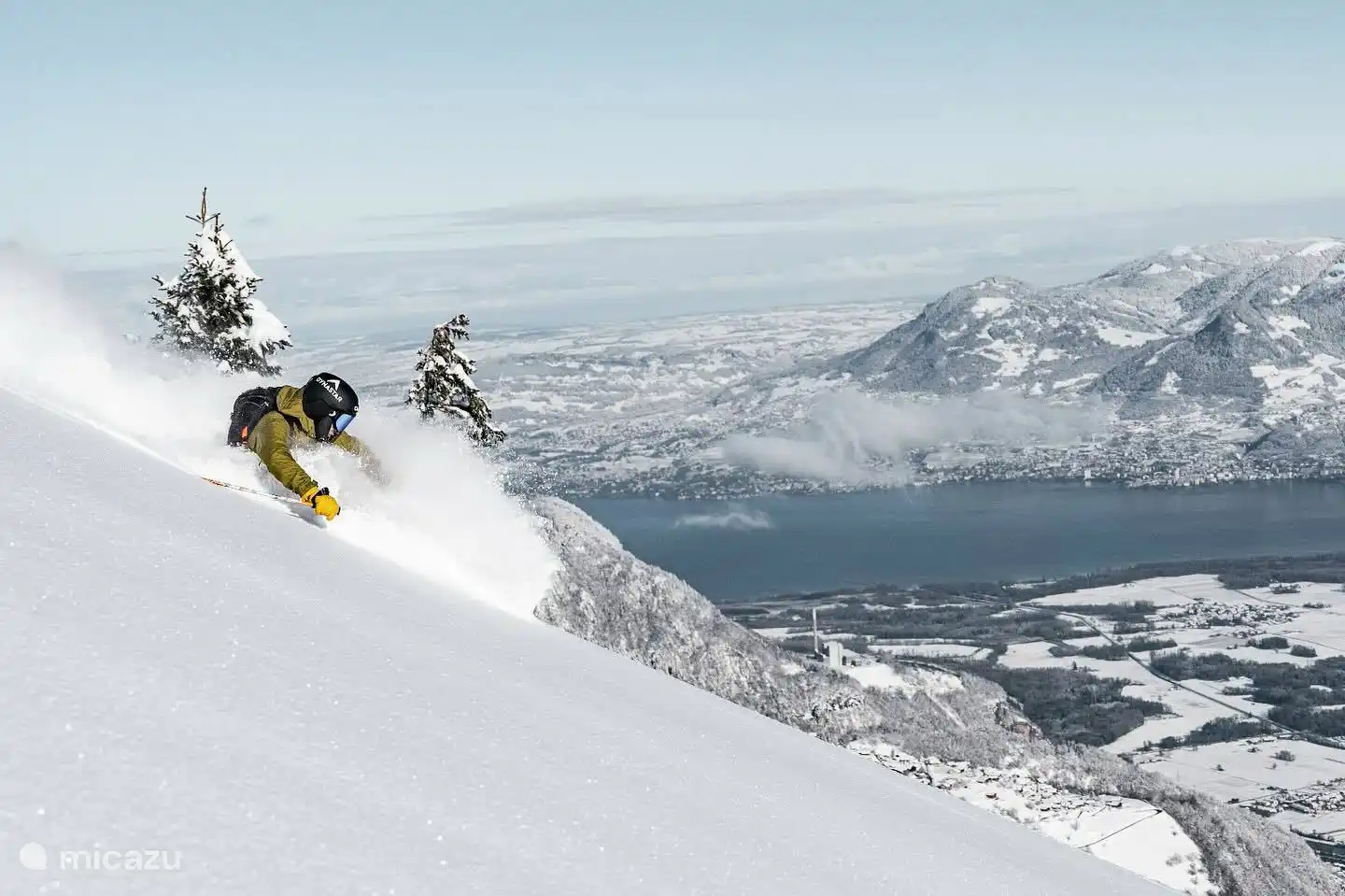 Skifahren in Torgon — Pisten in den Portes du Soleil, Wallis, Schweiz