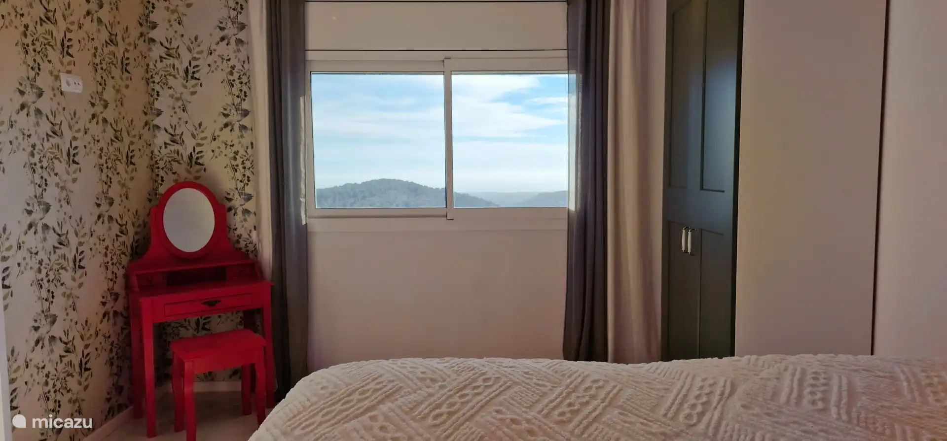 Het uitzicht vanuit bed...