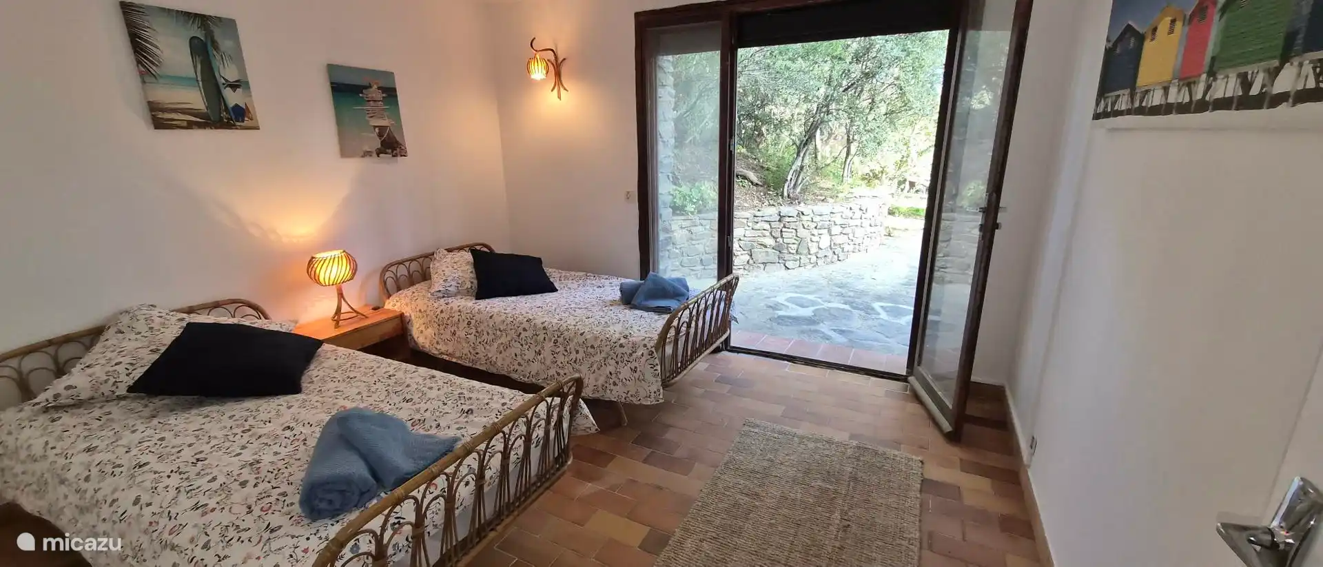 Slaapkamer 3 met 2 bedden 90 x 200 en grote kleerkast