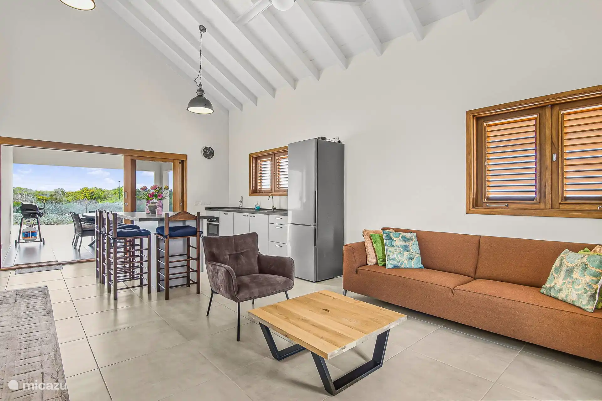 Living room and kitchen