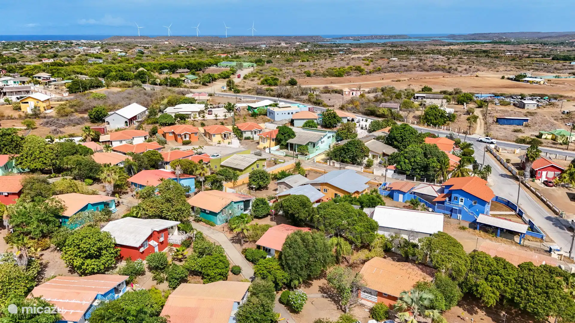 Zicht vanaf boven op het park