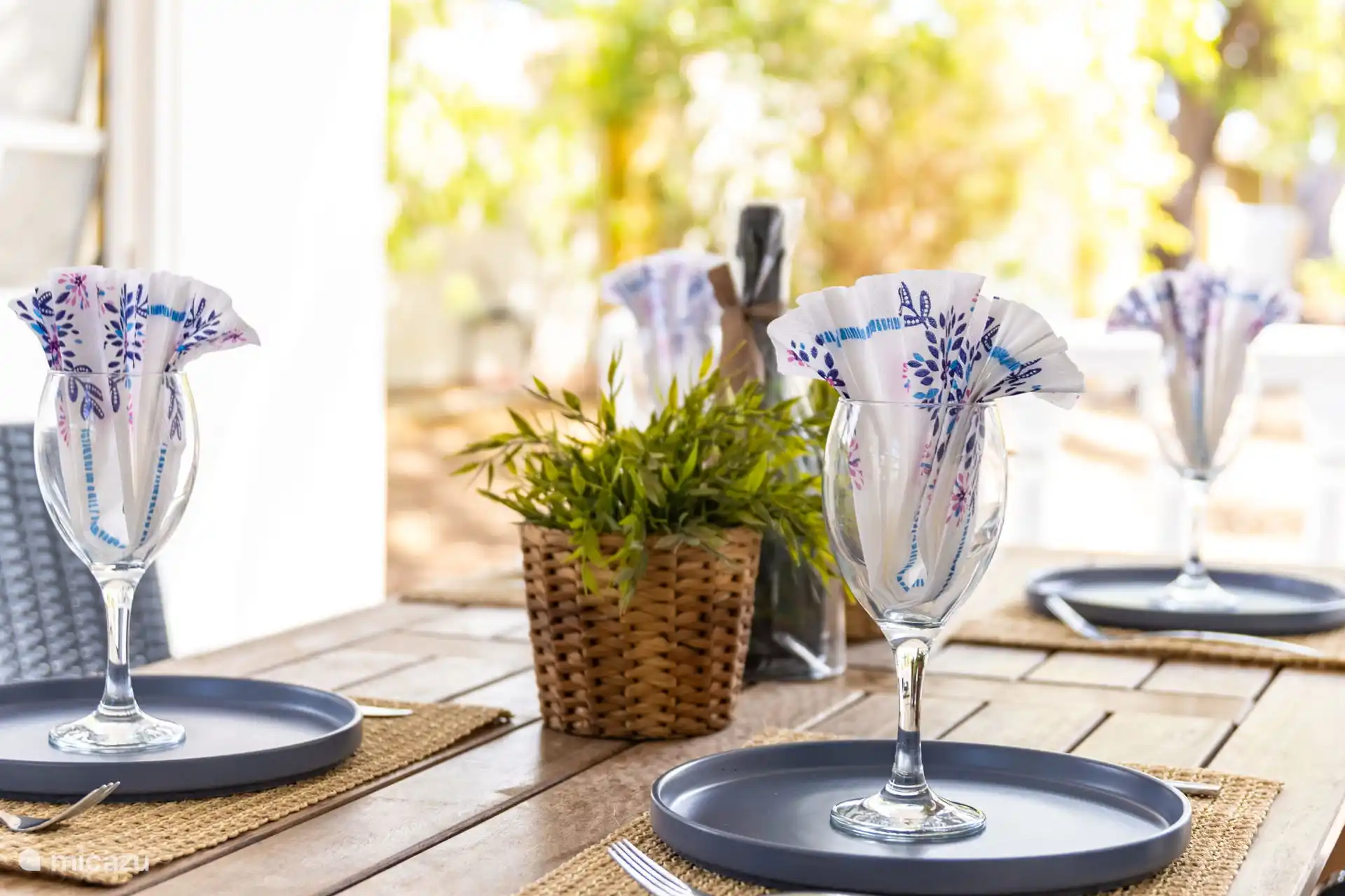 Close up buiten tafel