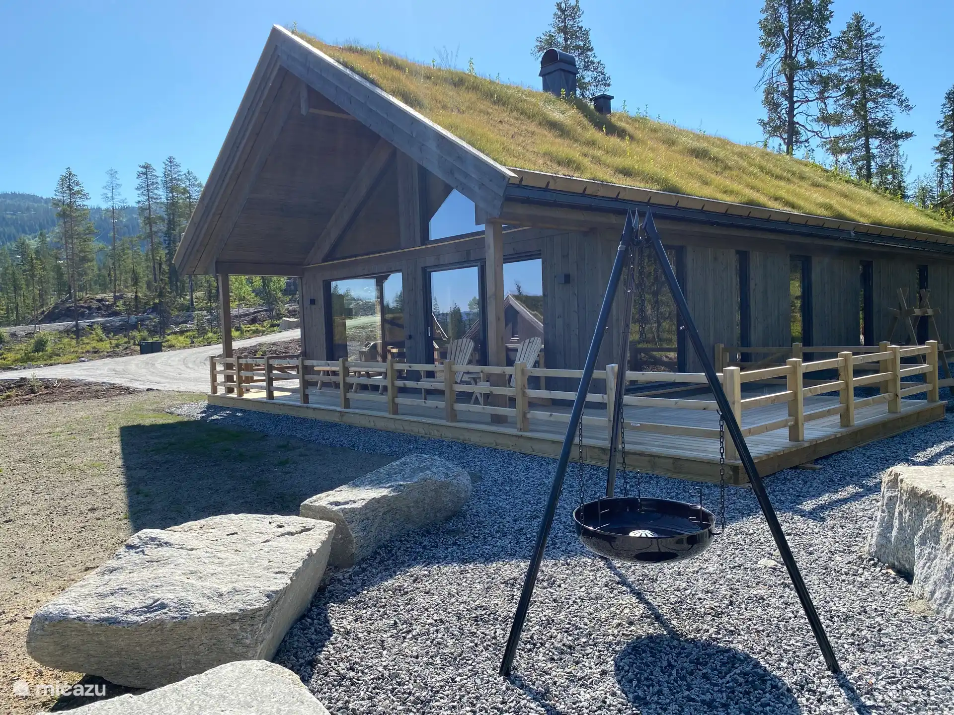 Fjellstua in de zomer
