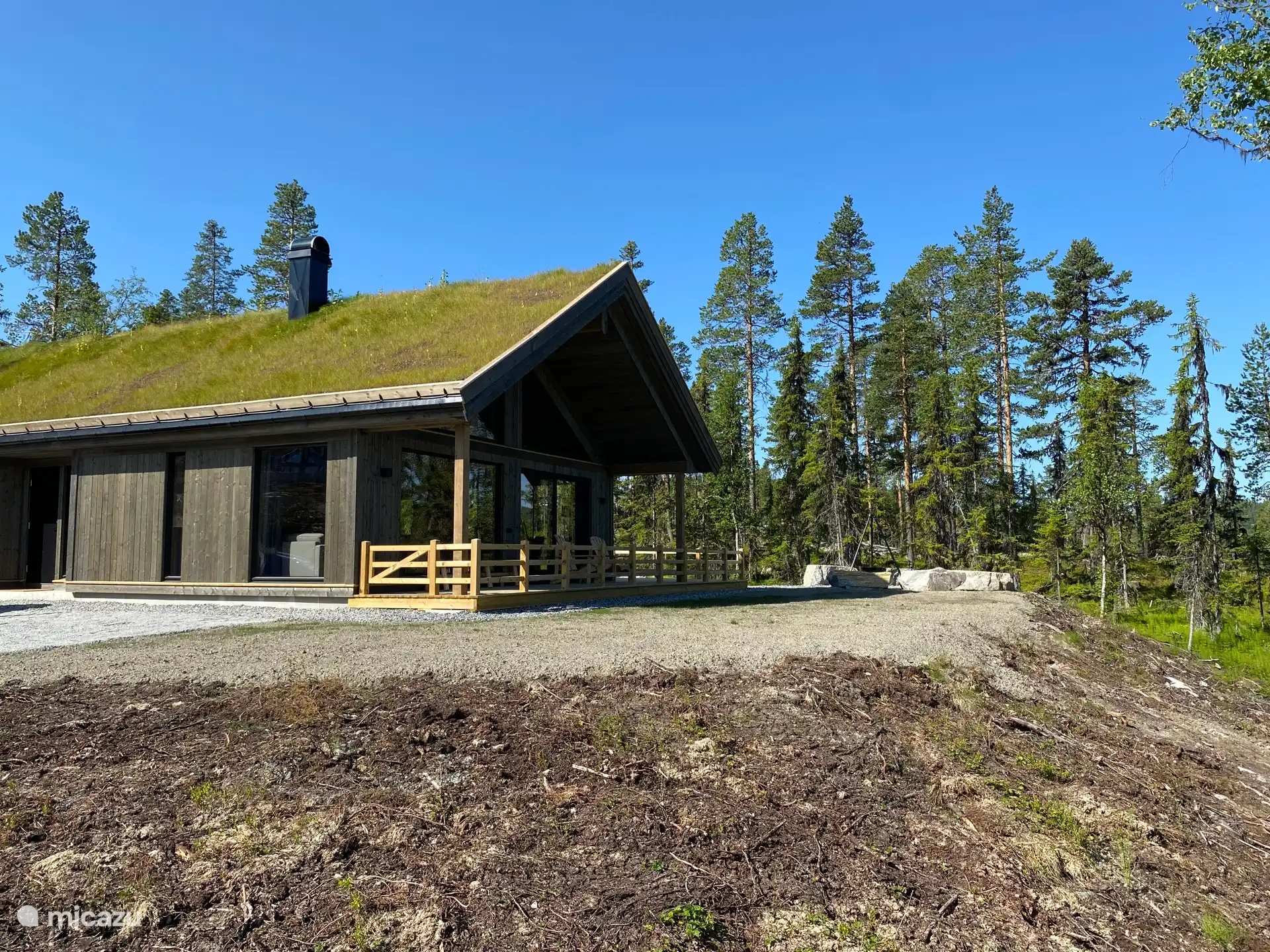 Fjellstua in de zomer