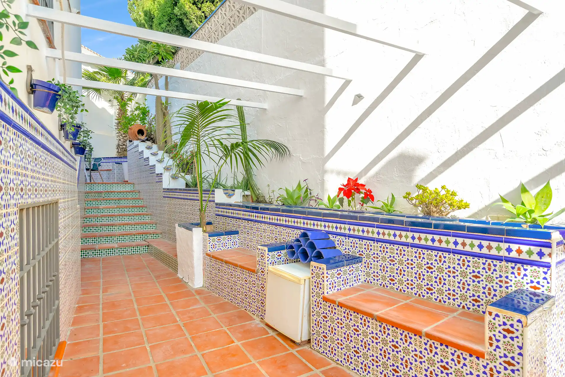 Terras naast het huis.