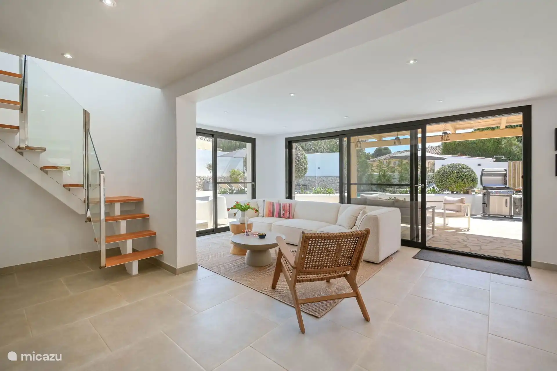 Indoor seating area; upstairs another living room
