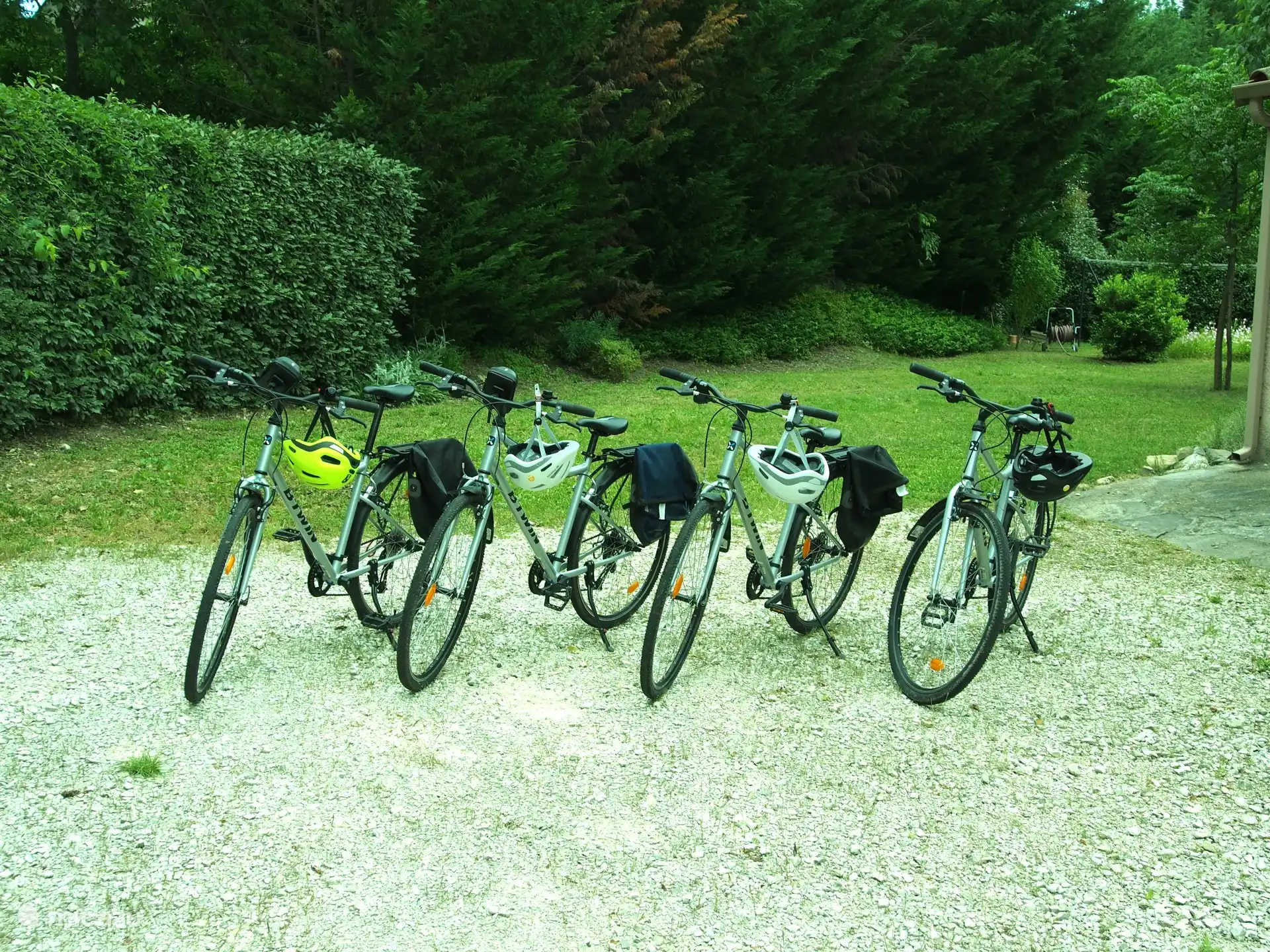 Four fully equipped bicycles are at your disposal