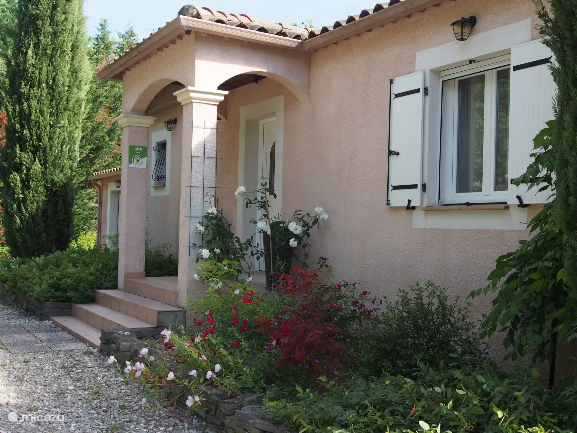 The entrance porch of the house