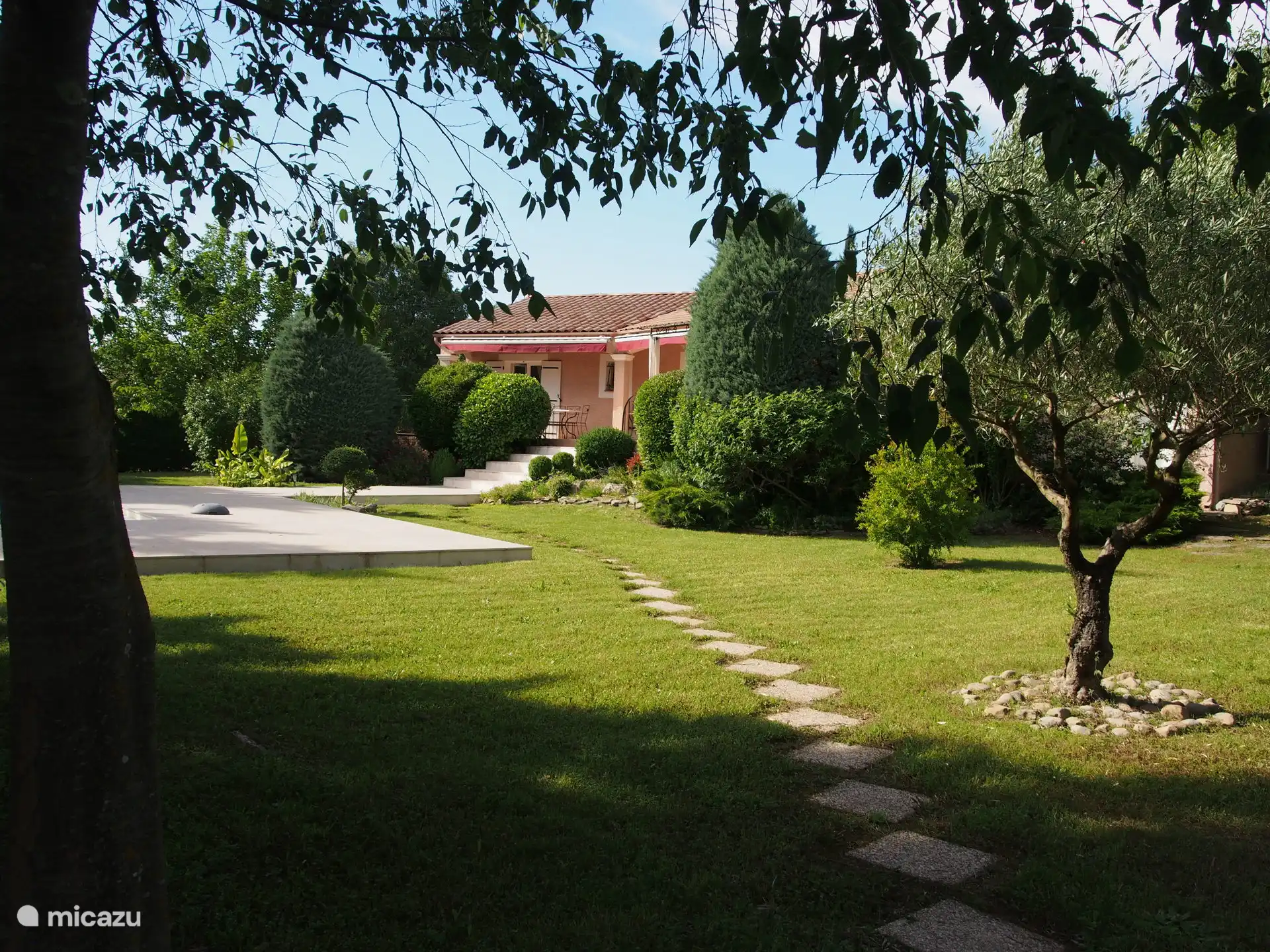 The house, at the bottom of the garden