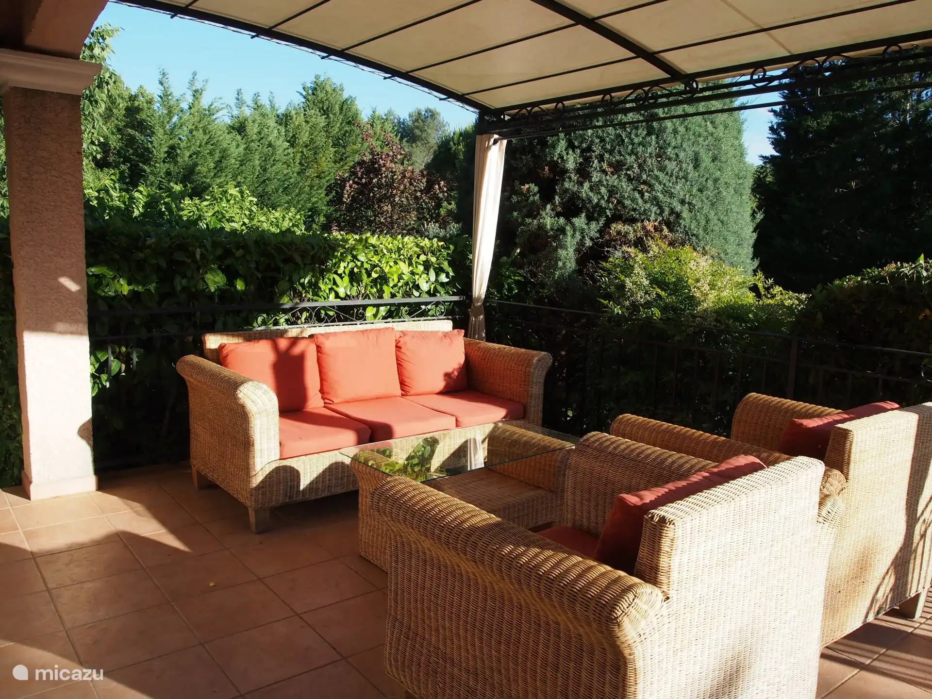 Garden furniture on the terrace
