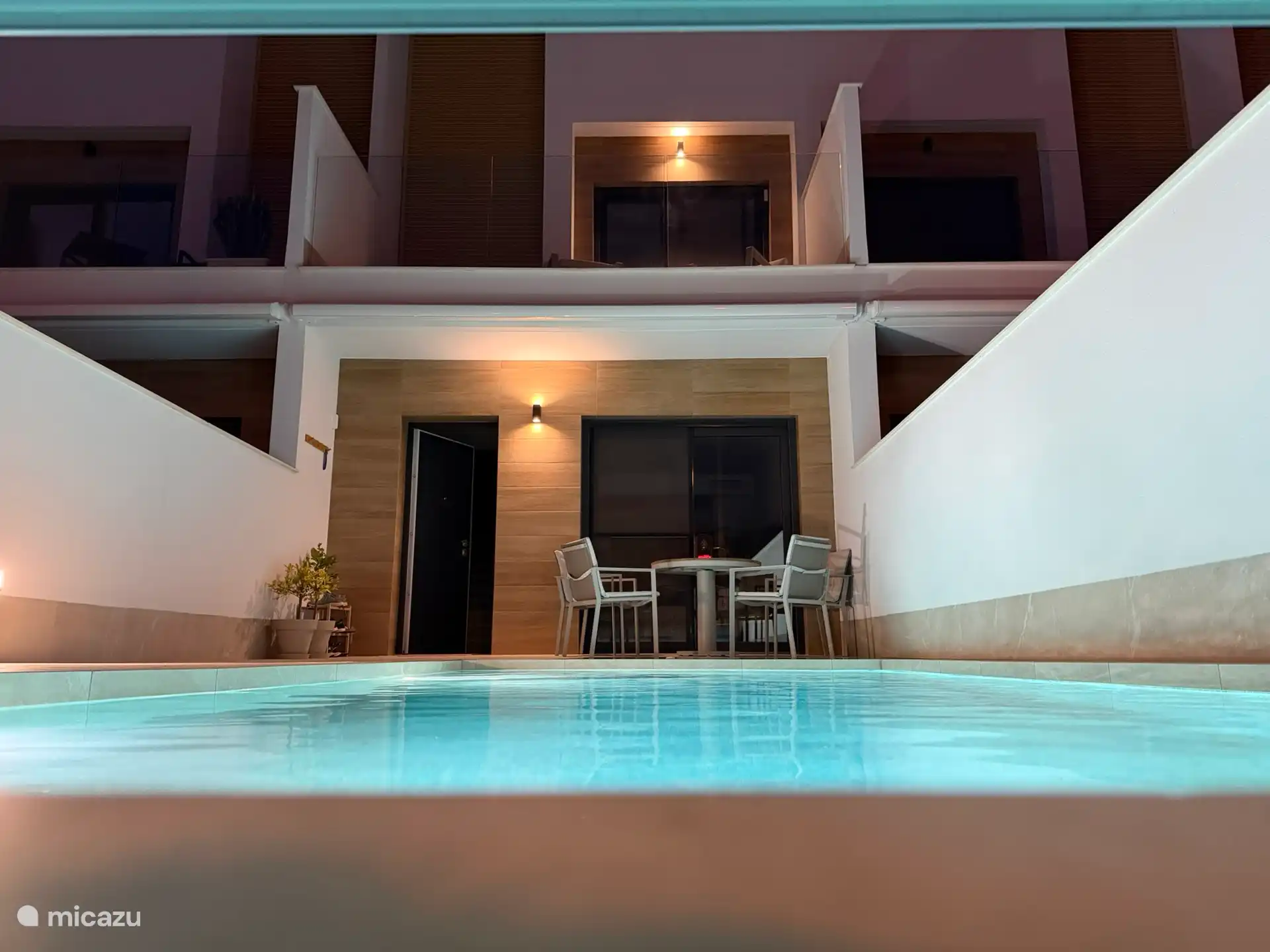 Swimming pool by night