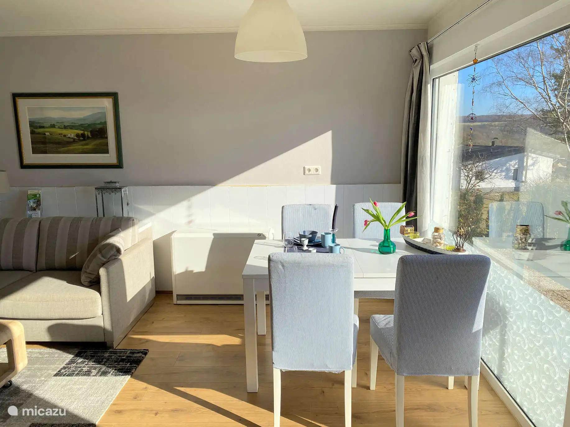 Uitzicht op de eetzaal