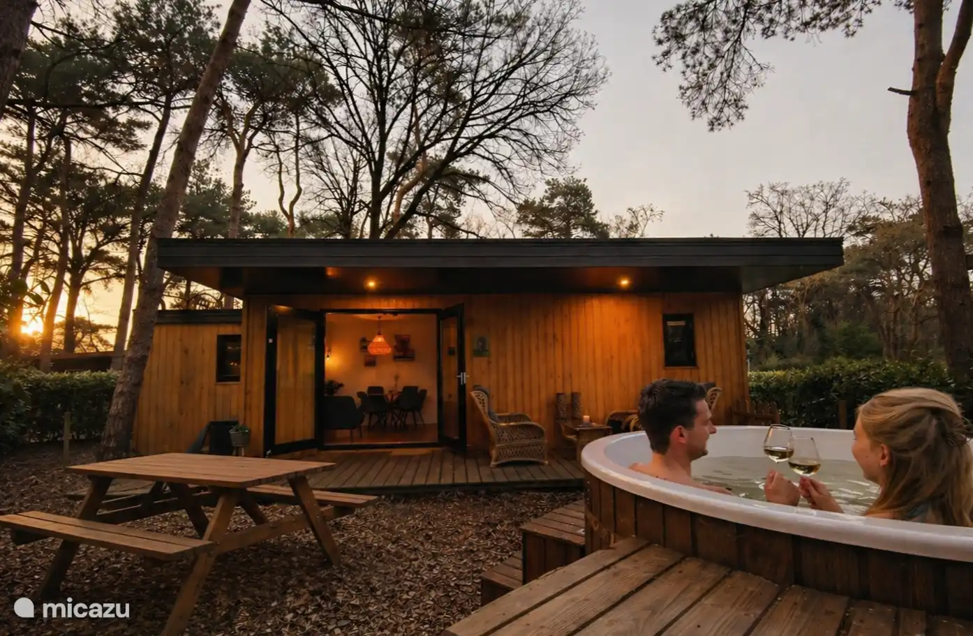 blokhut / lodge huren in Nederland, Drenthe, Zuidwolde – De Eekhoorn