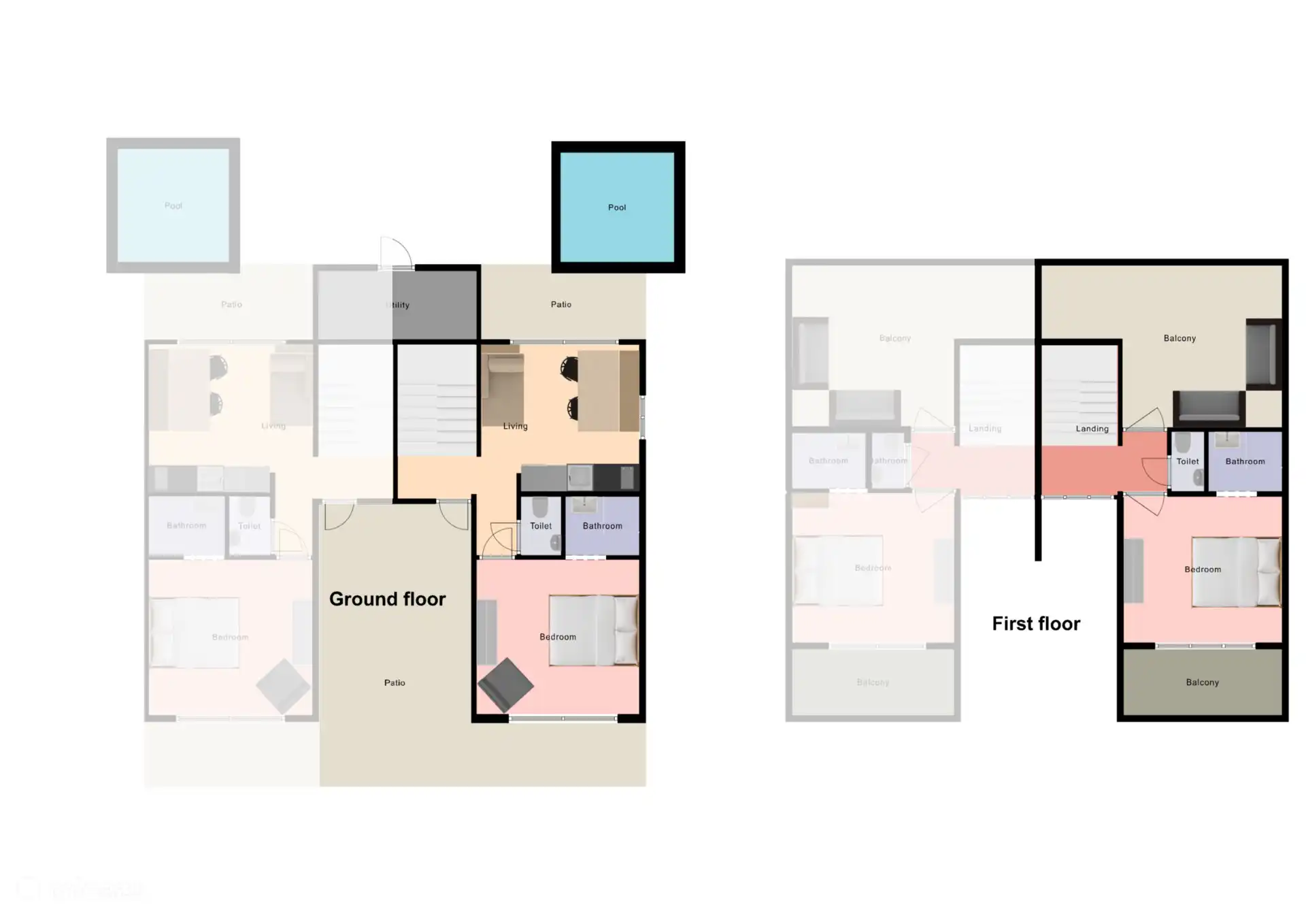 Schematische plattegrond