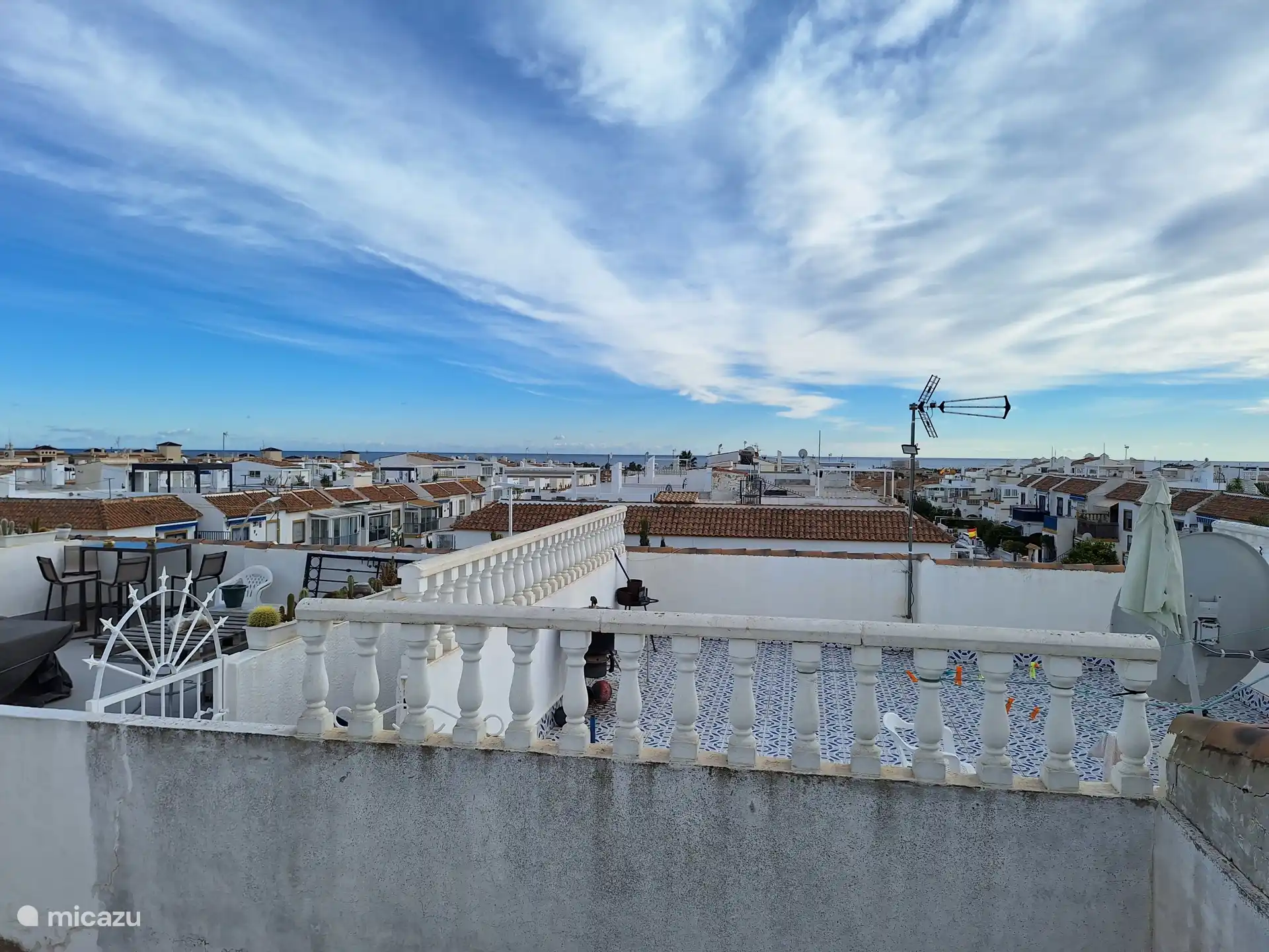 Vista al mar desde la terraza de la azotea