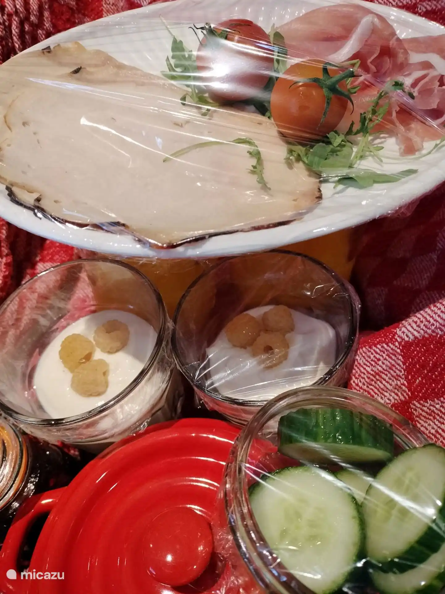 Well-stocked breakfast basket can always be booked