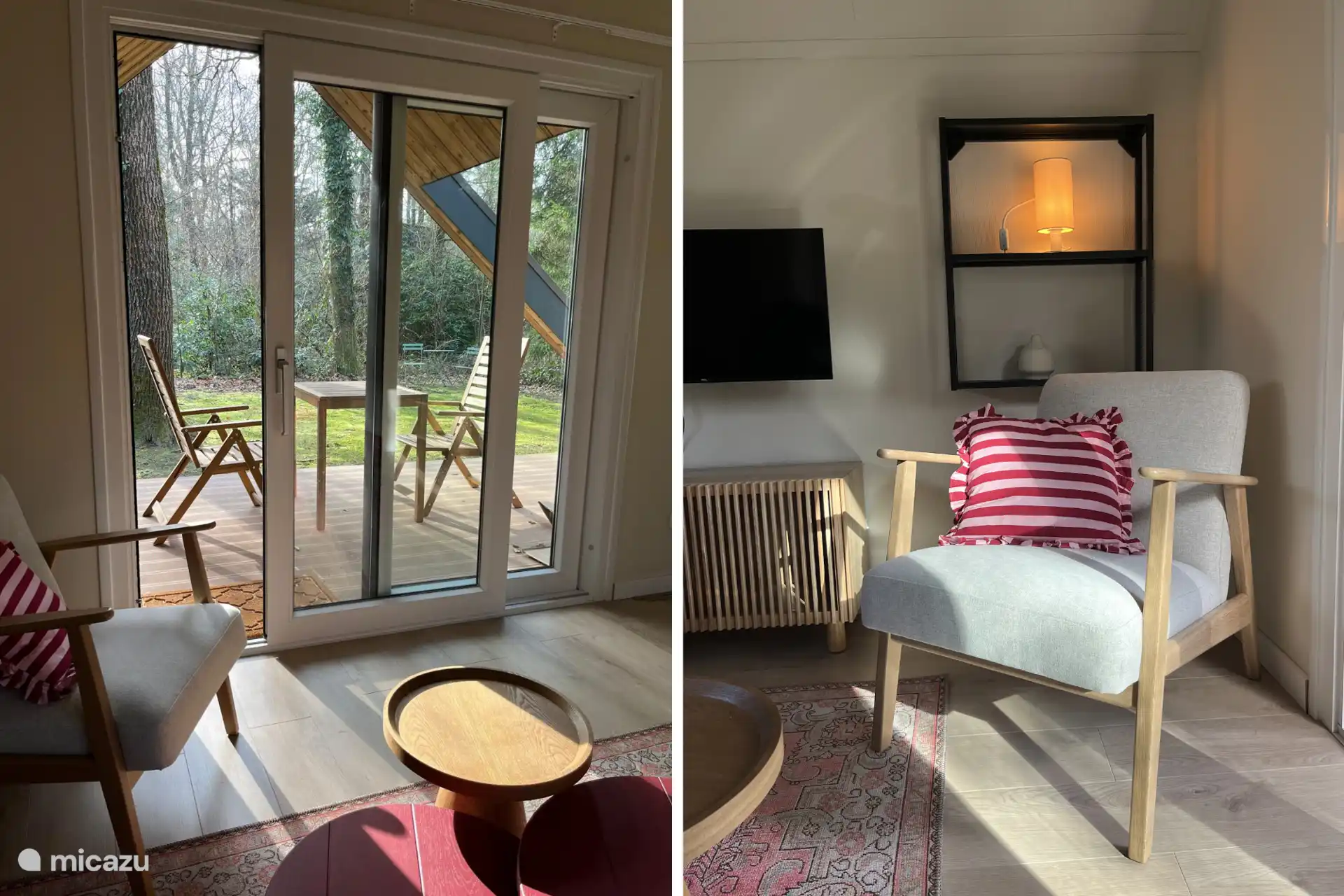 Gezellige zithoek met schuipui