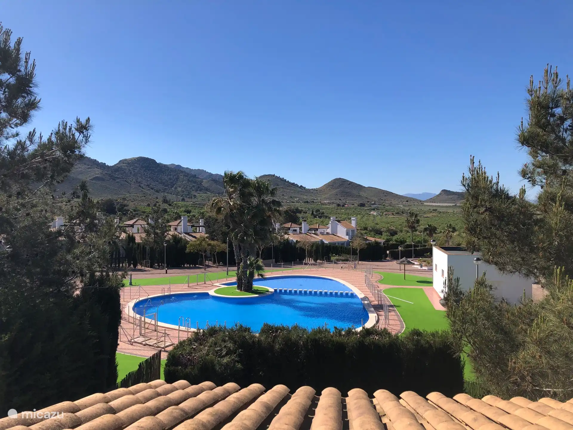 Zwembad vanaf het dakterras