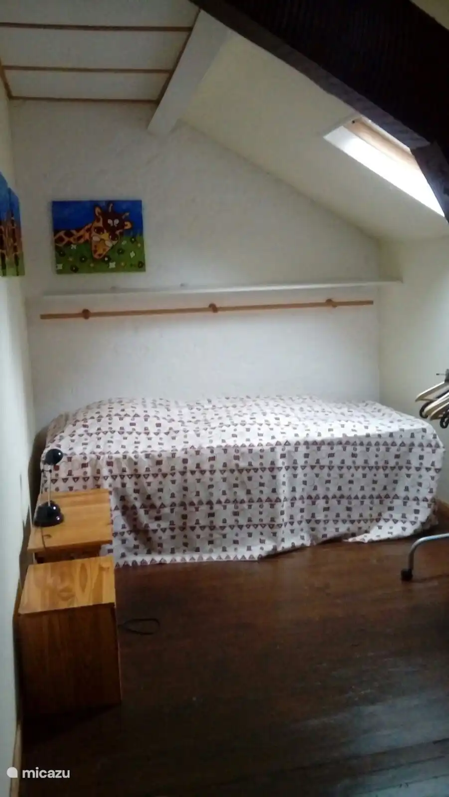 3e slaapkamer met 1 pers bed 