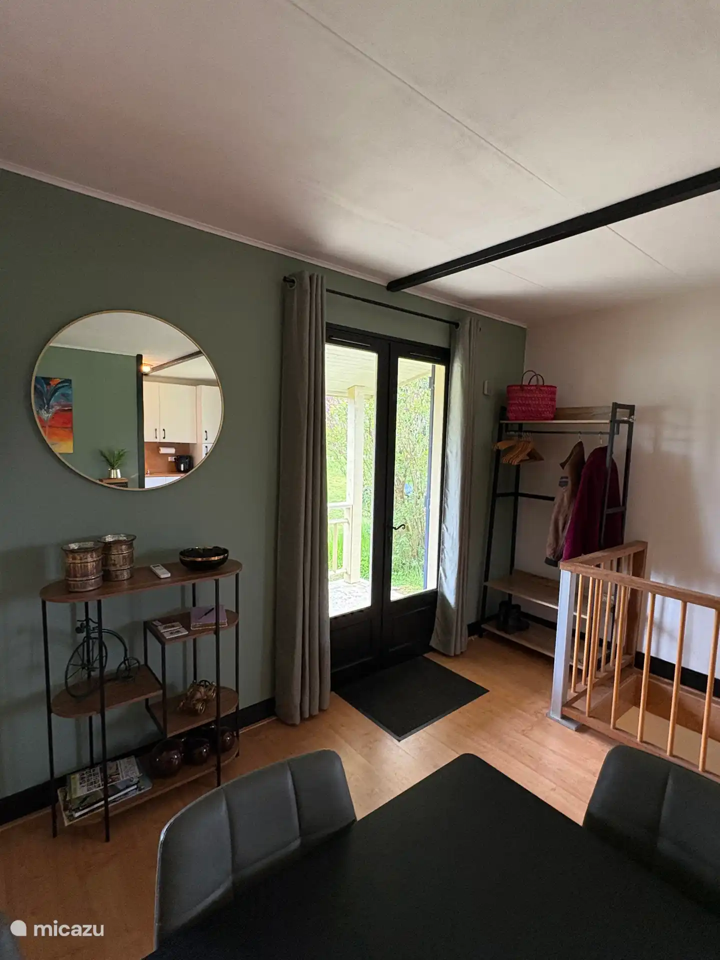 Front door (French doors)+coat rack