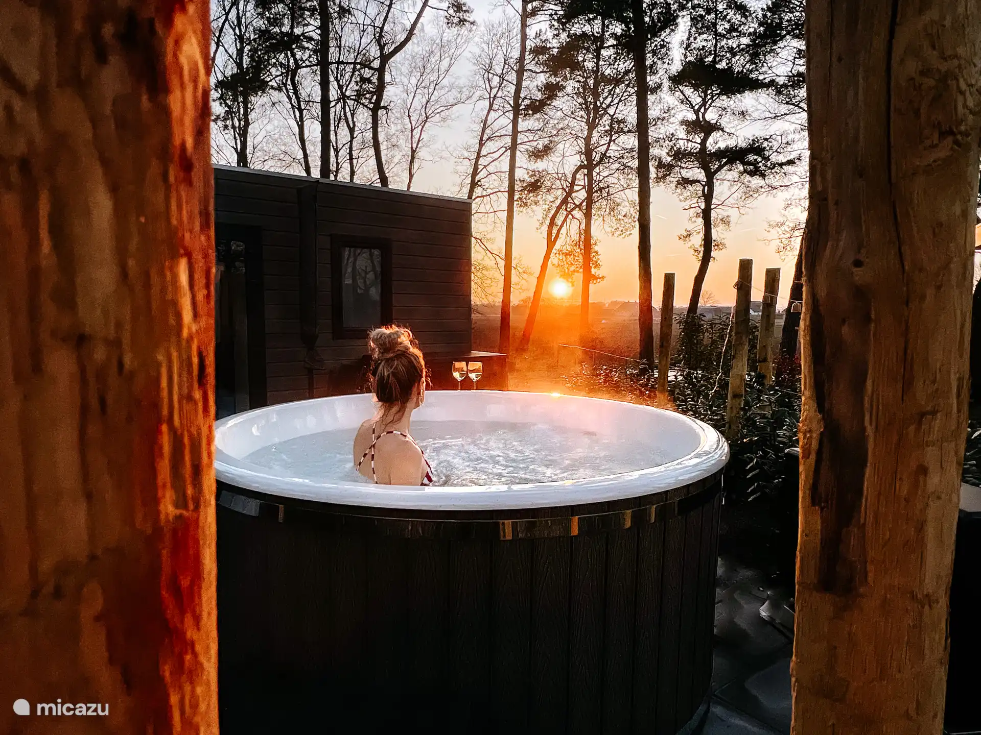 vakantiehuis in Nederland huren? – De Strandhoed - Boshuys met hottub