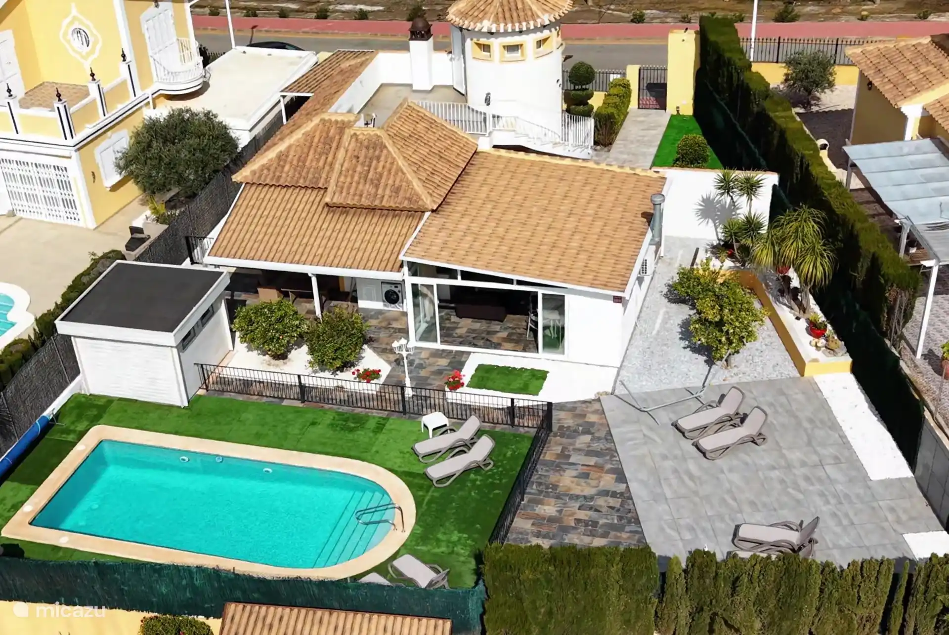 top view villa