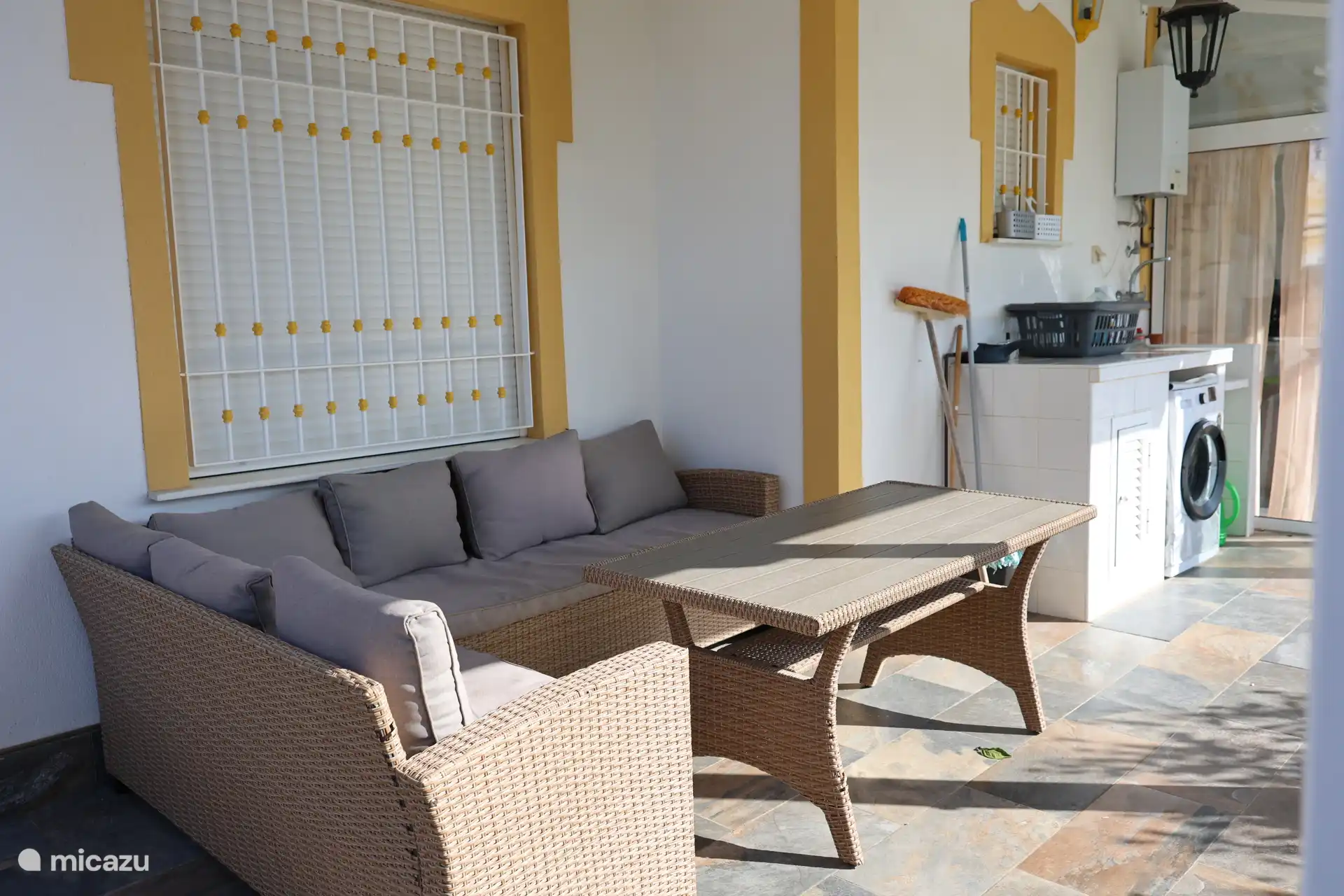 outdoor seating area