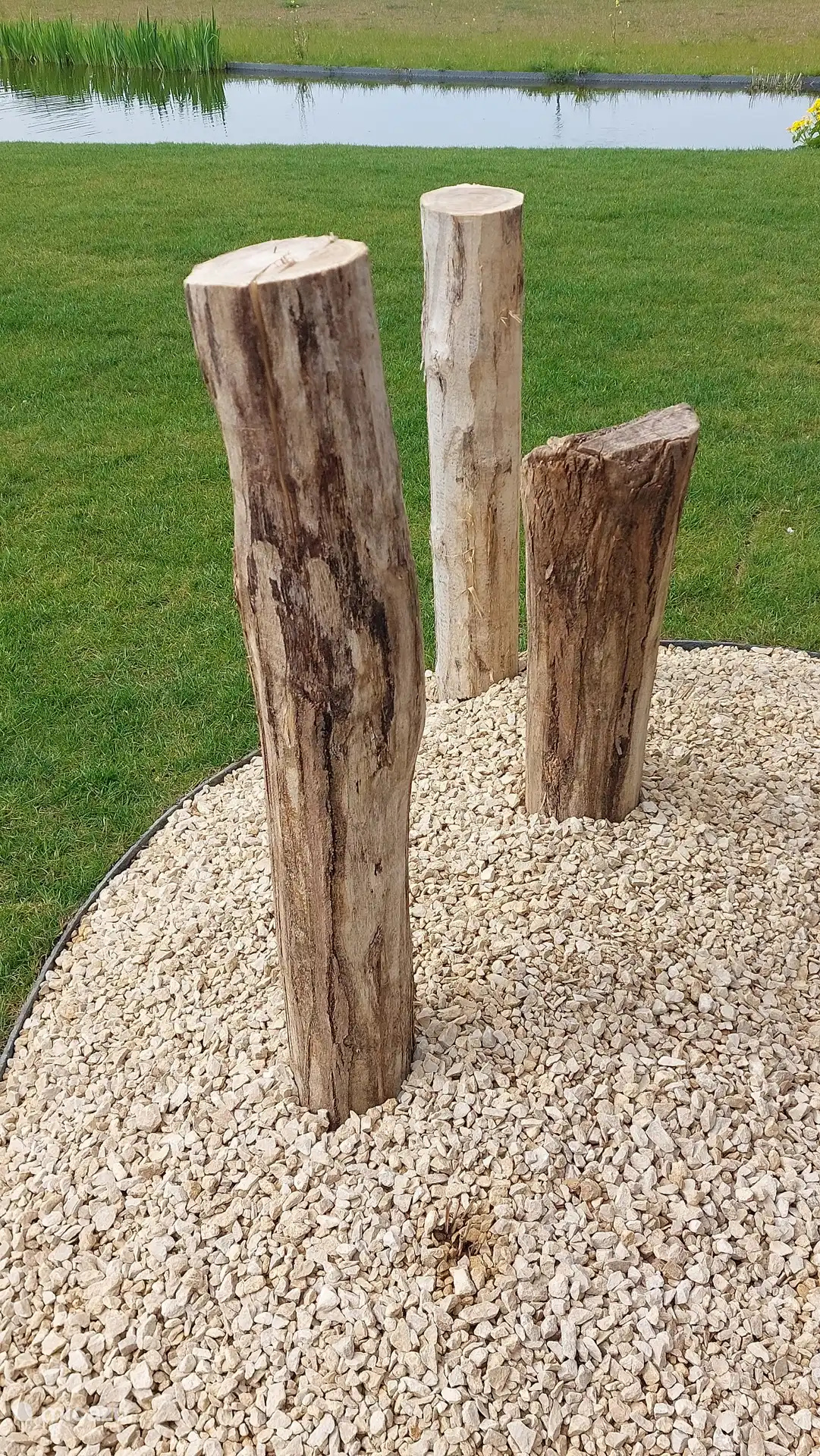 Garden is architecturally landscaped. 