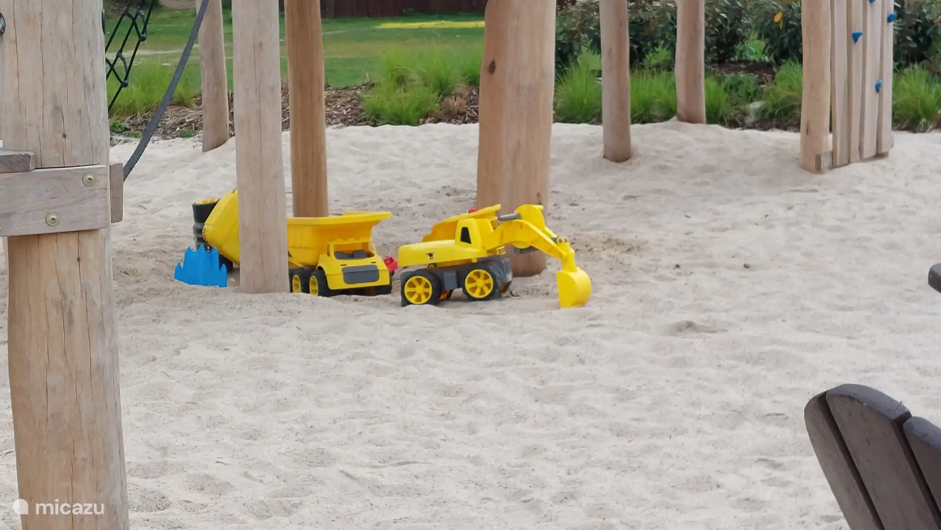 Toys and sand.