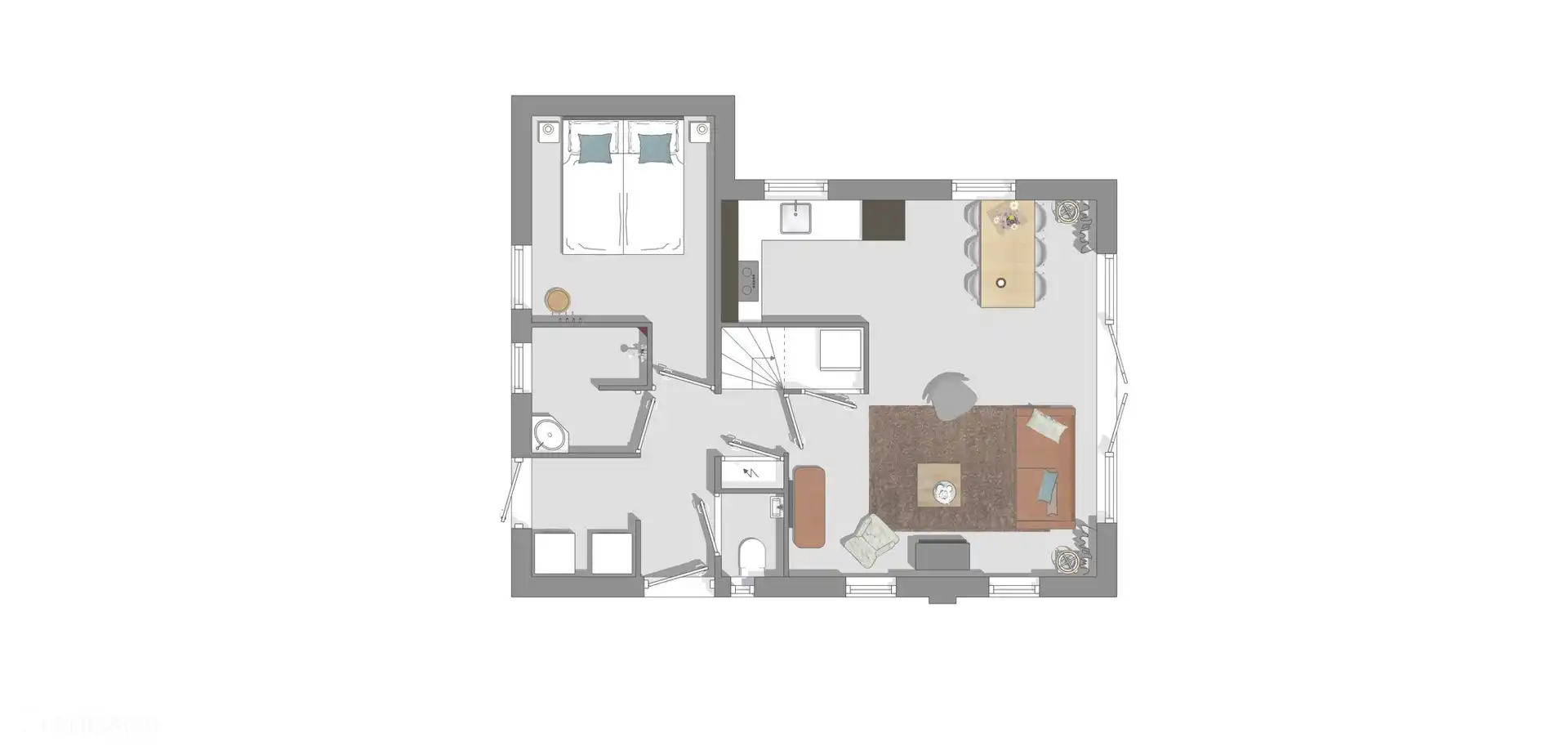 Beneden etage - Appelbloesem