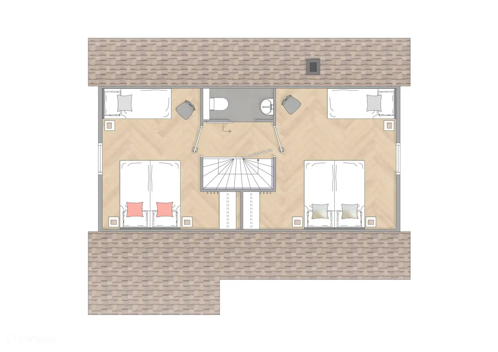 De bovenverdieping van de Koolmees